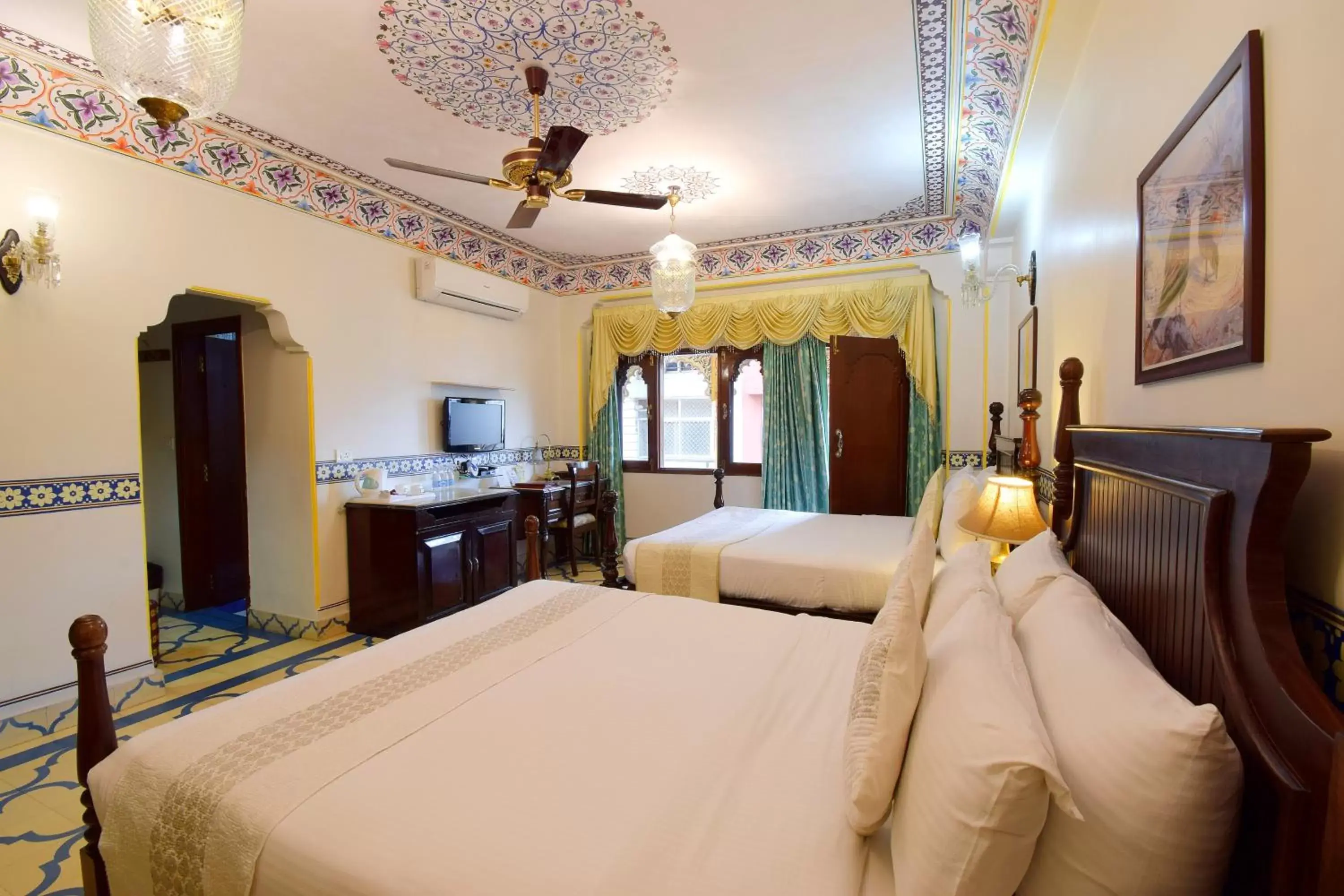 Photo of the whole room, Bed in Umaid Bhawan - A Heritage Style Boutique Hotel