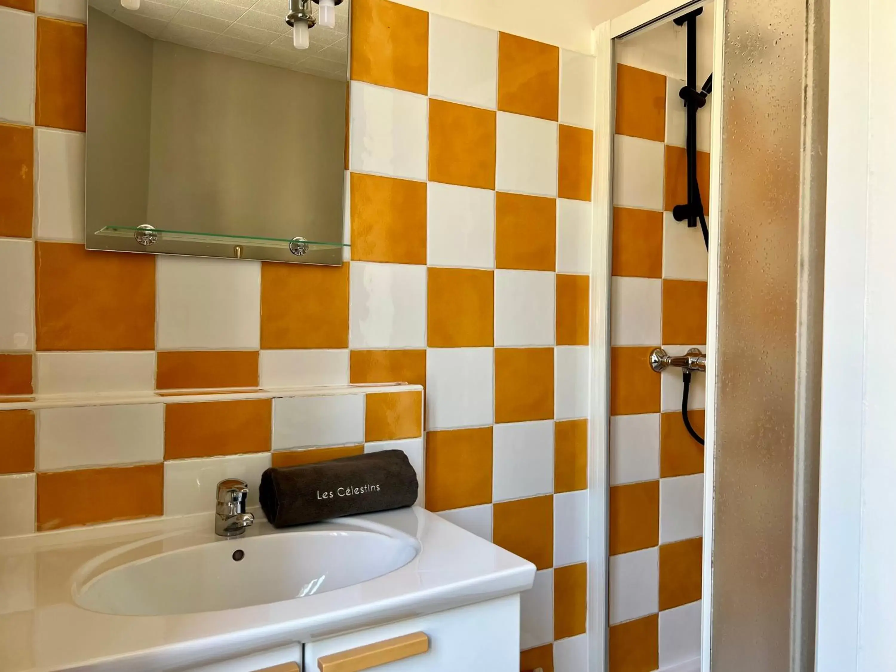 Shower, Bathroom in Appart'hôtel Les Célestins