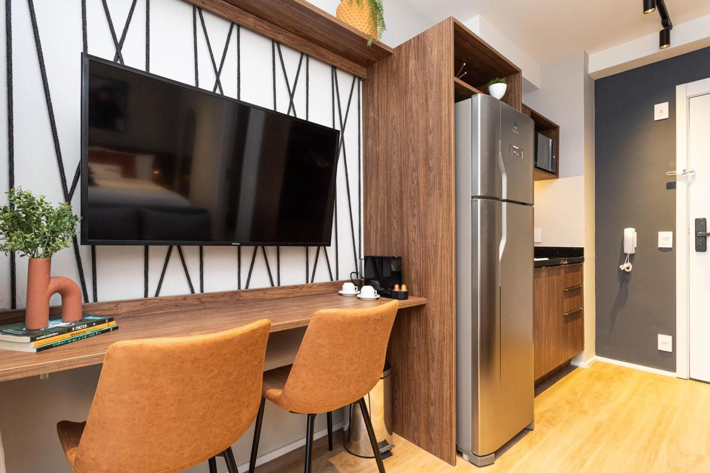 Kitchen or kitchenette in Charlie Hotel Atmosfera Paulista