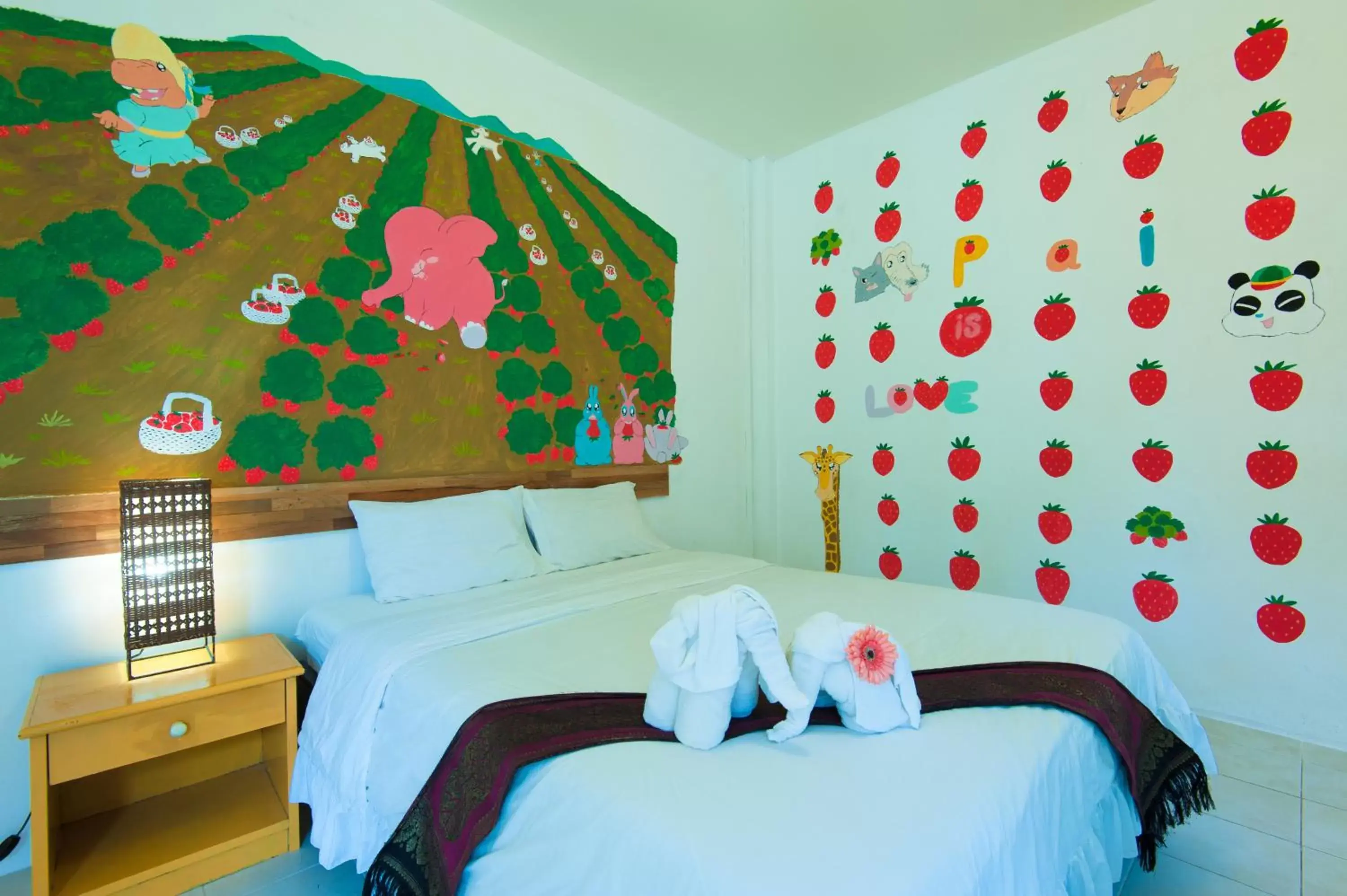 Bedroom, Bed in Baan Chokdee Pai Resort Bedroom, Bed in Baan Chokdee Pai Resort