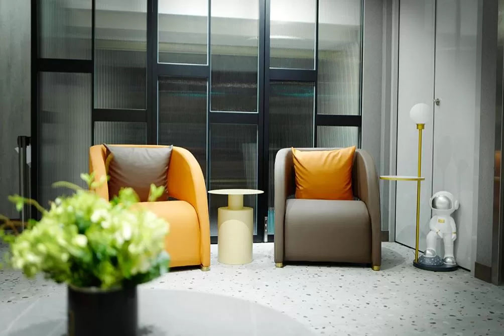 Seating area in Comma Boutique Hotel