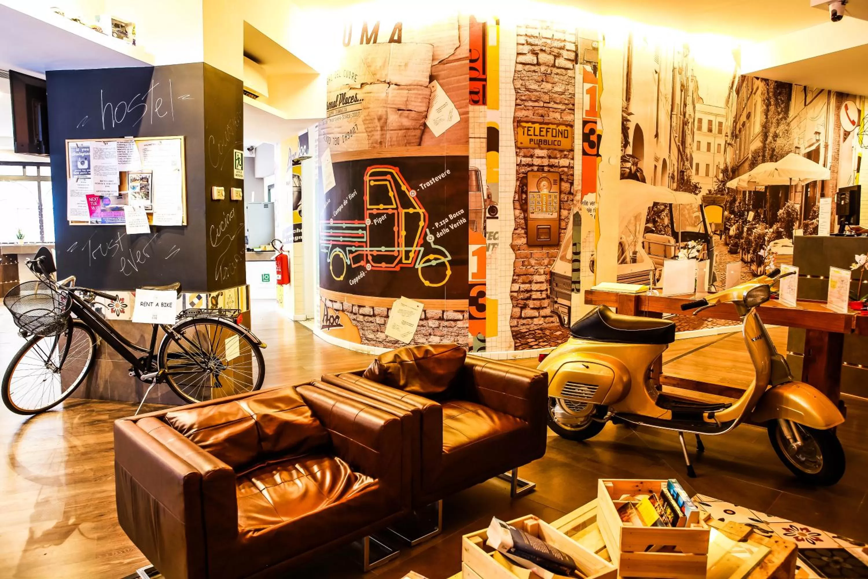Lobby or reception in Hostel Trastevere