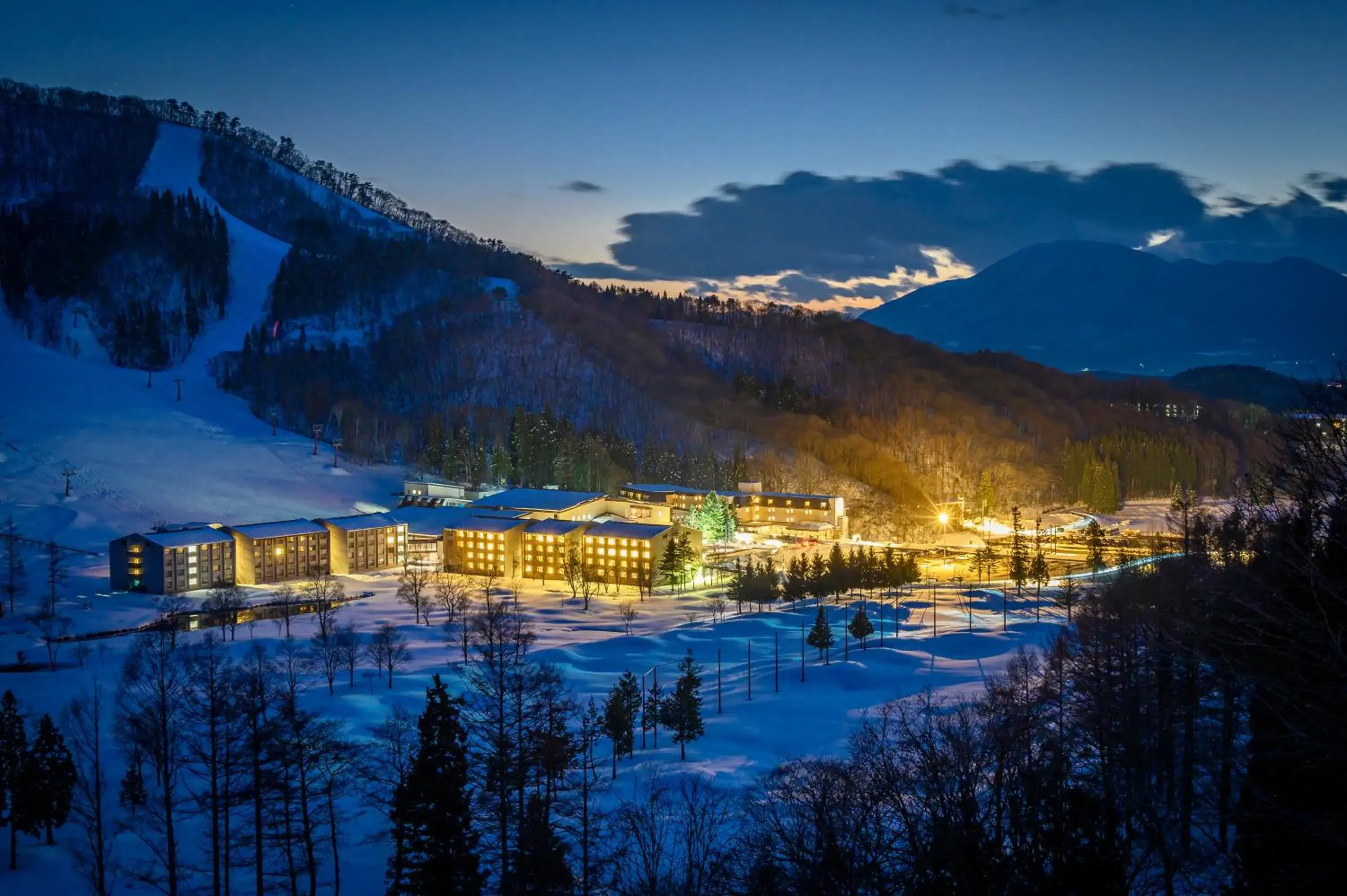 Property building, Winter in Hotel Tangram