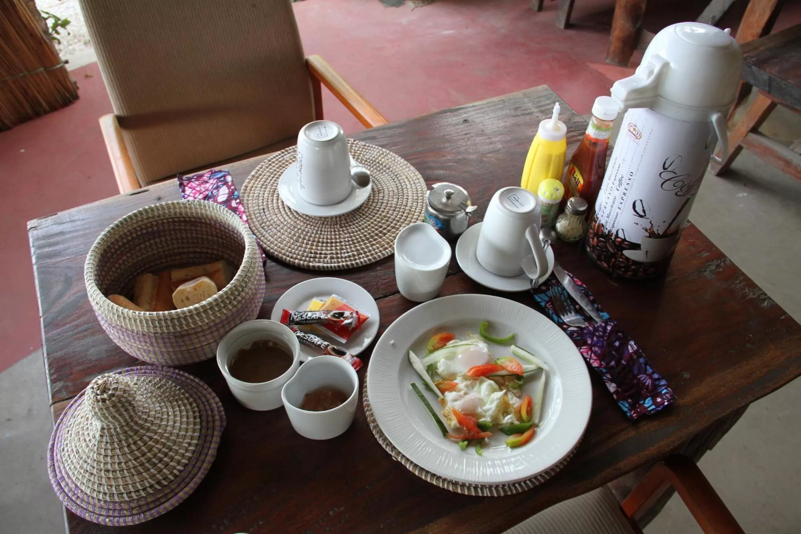 Continental breakfast in Nemasu Eco-lodge
