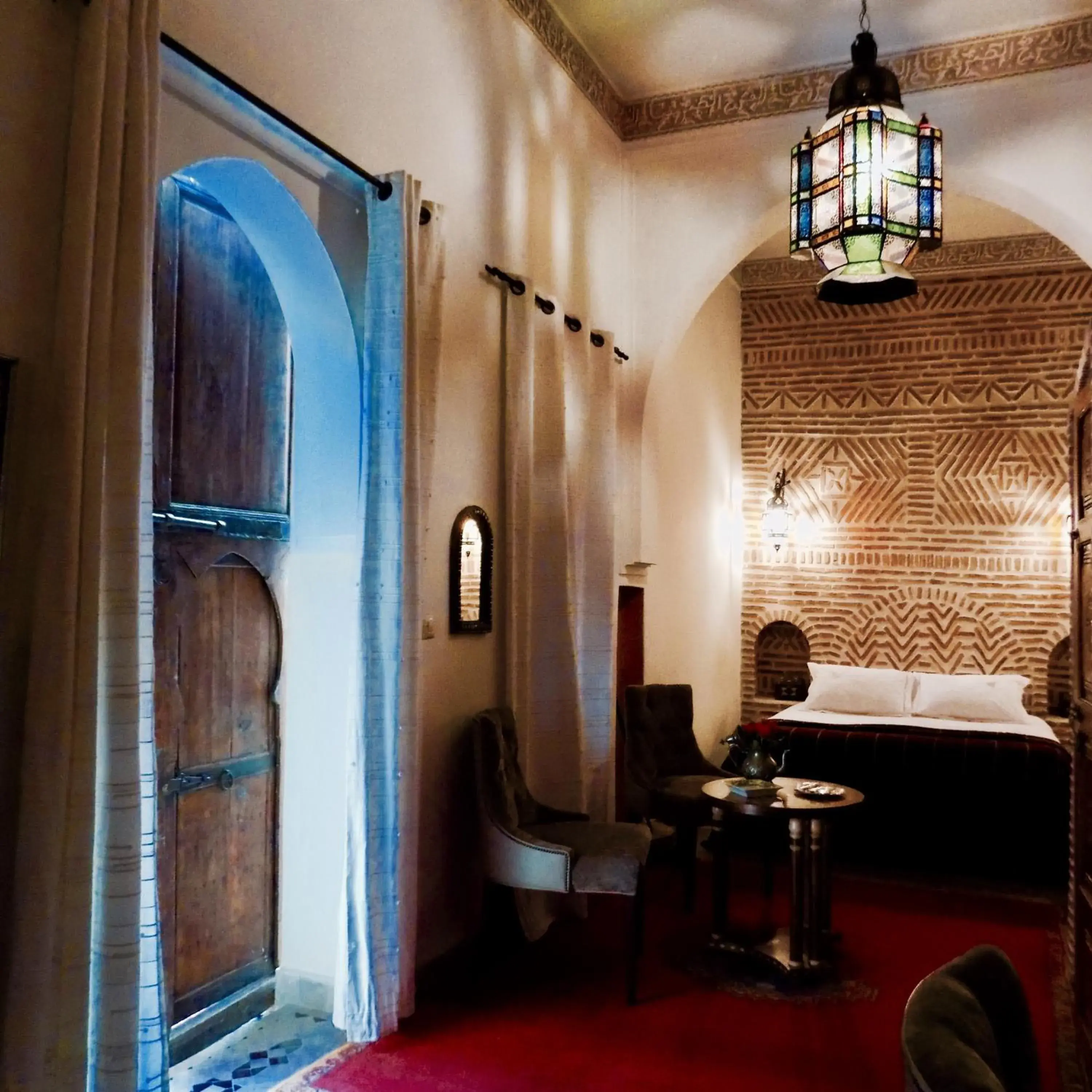 Decorative detail, Seating Area in Riad Les Trois Palmiers El Bacha