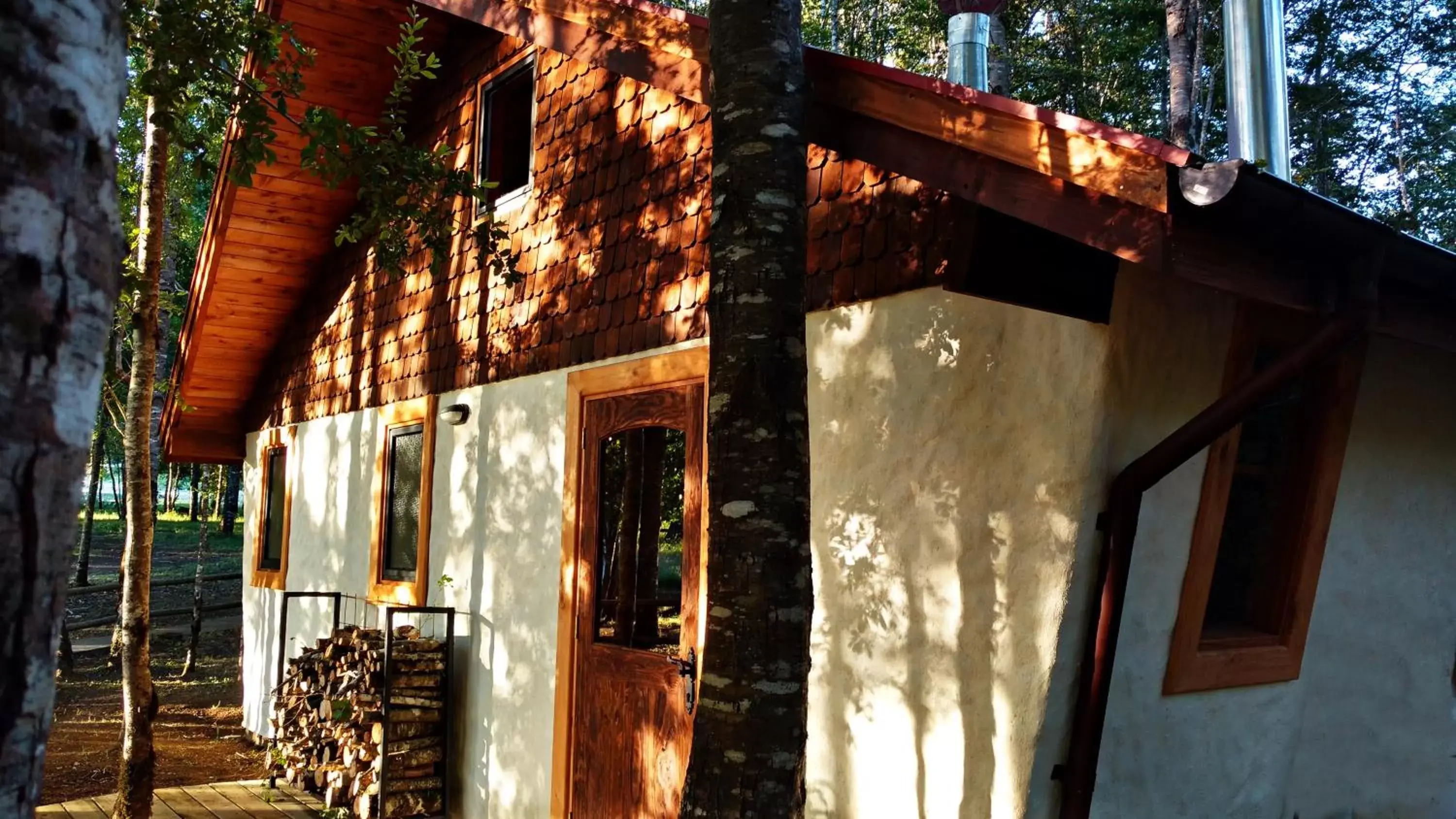 Bungalow Suite Waterfall view in Hotel Salto del Carileufu Bungalow Suite Waterfall view in Hotel Salto del Carileufu