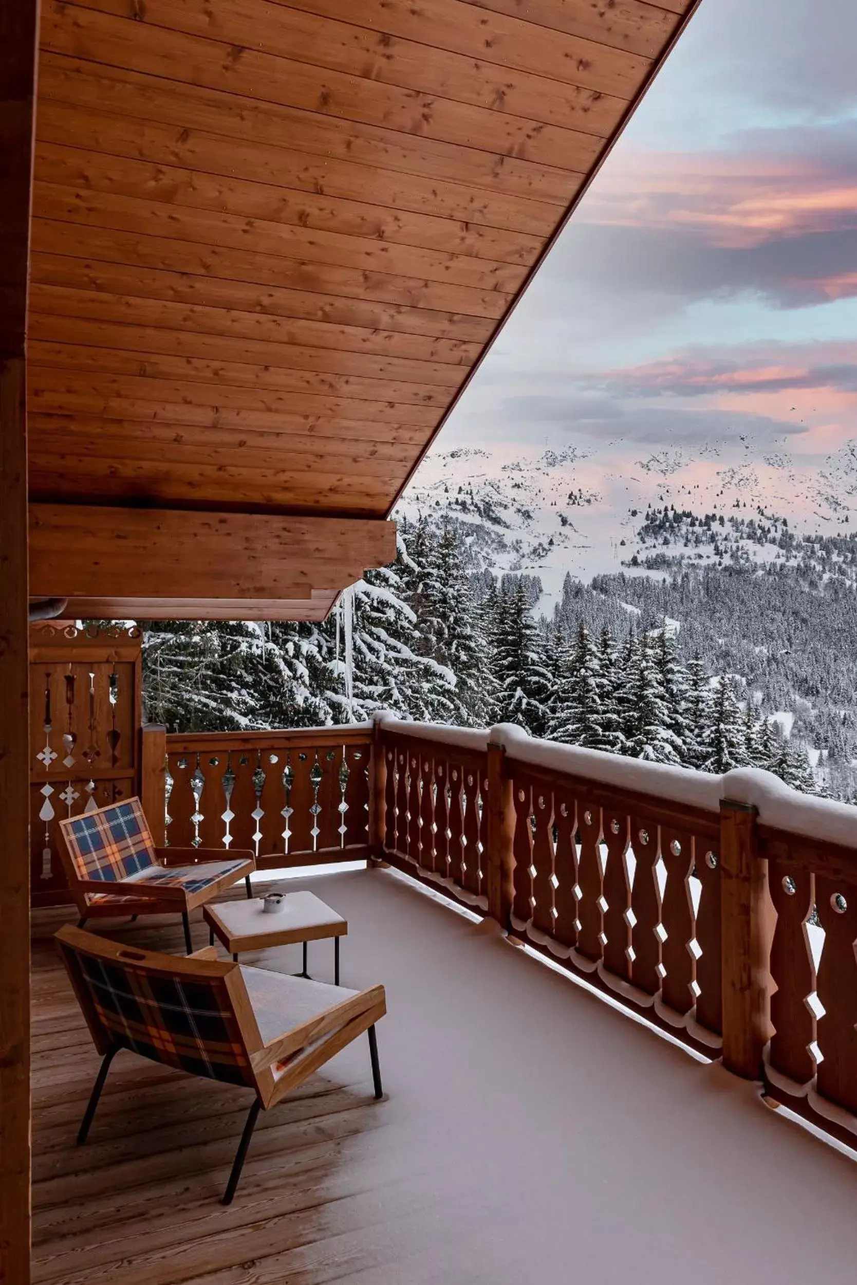 Balcony/Terrace in Hotel Le Coucou Méribel