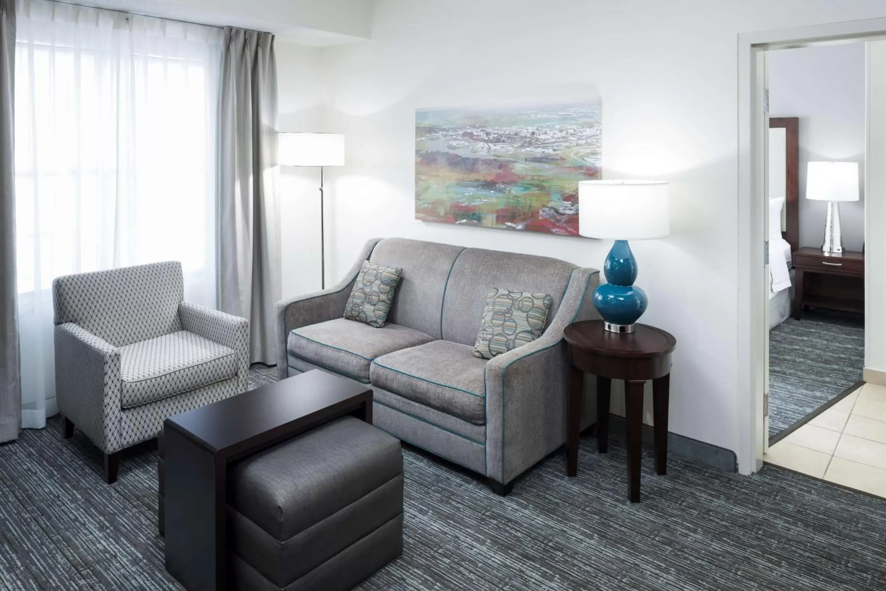 Living room, Seating Area in Homewood Suites by Hilton Chattanooga - Hamilton Place