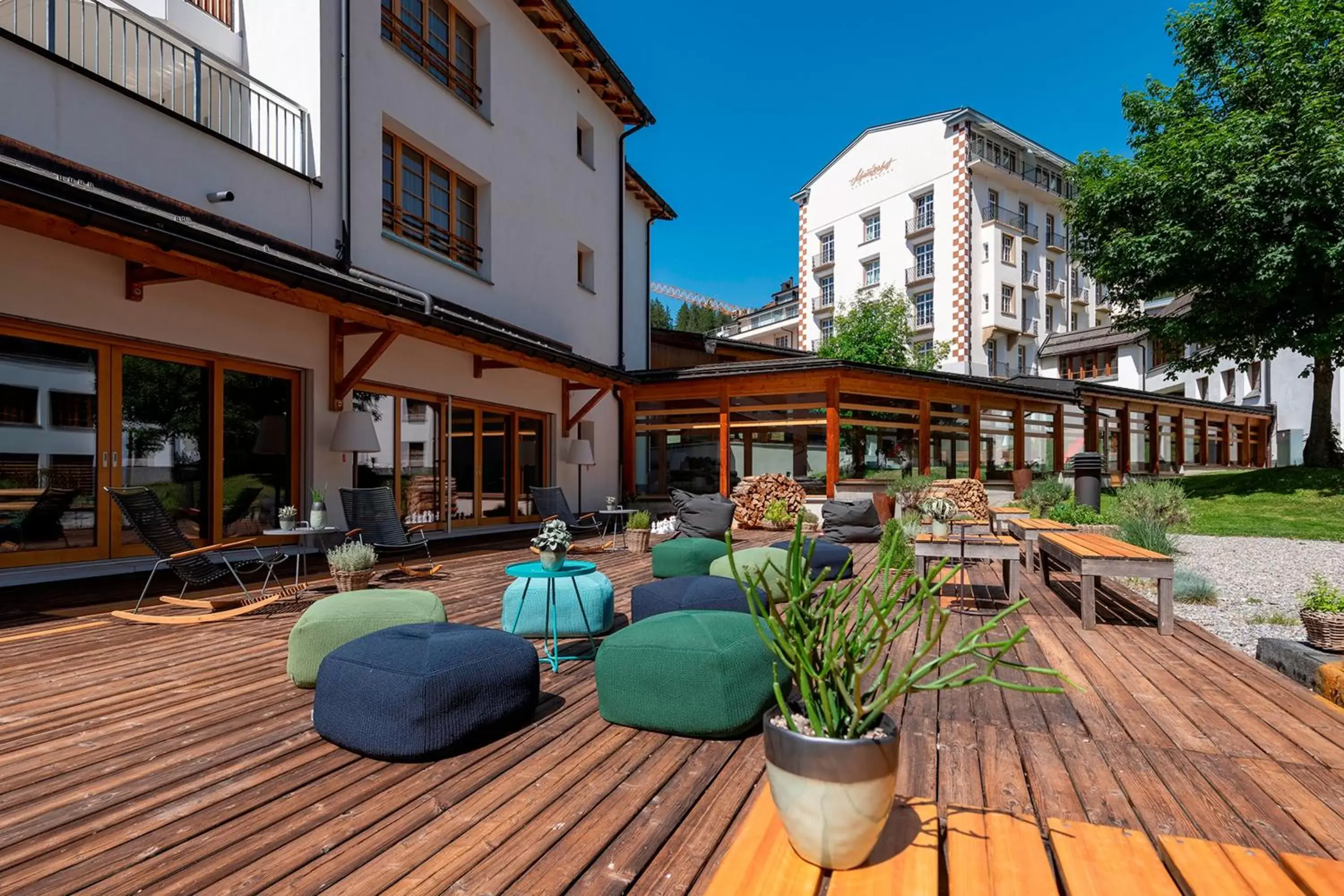 Balcony/Terrace, Property Building in Hotel Schweizerhof Lenzerheide