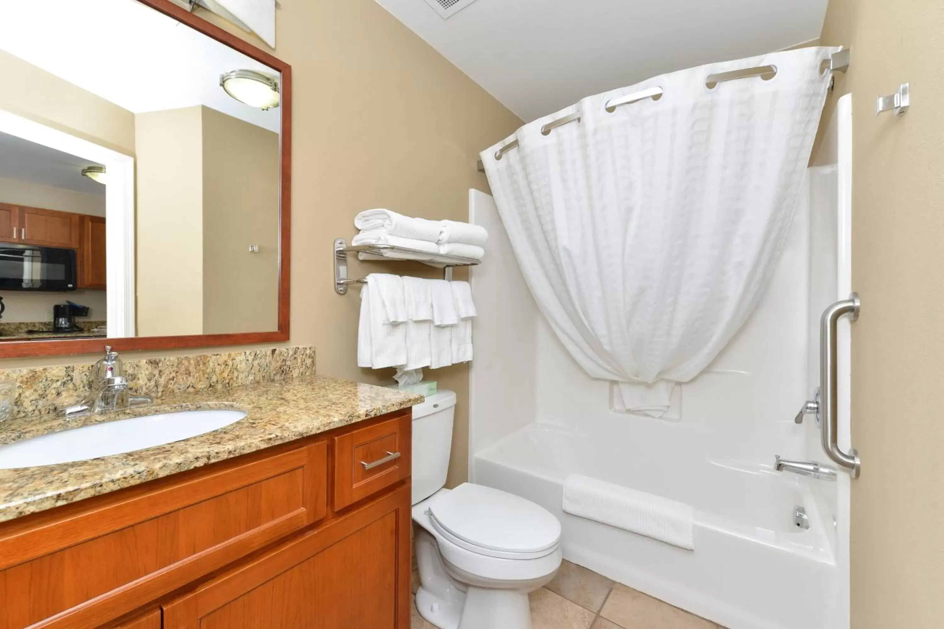 Bathroom in Candlewood Suites Chambersburg, an IHG Hotel