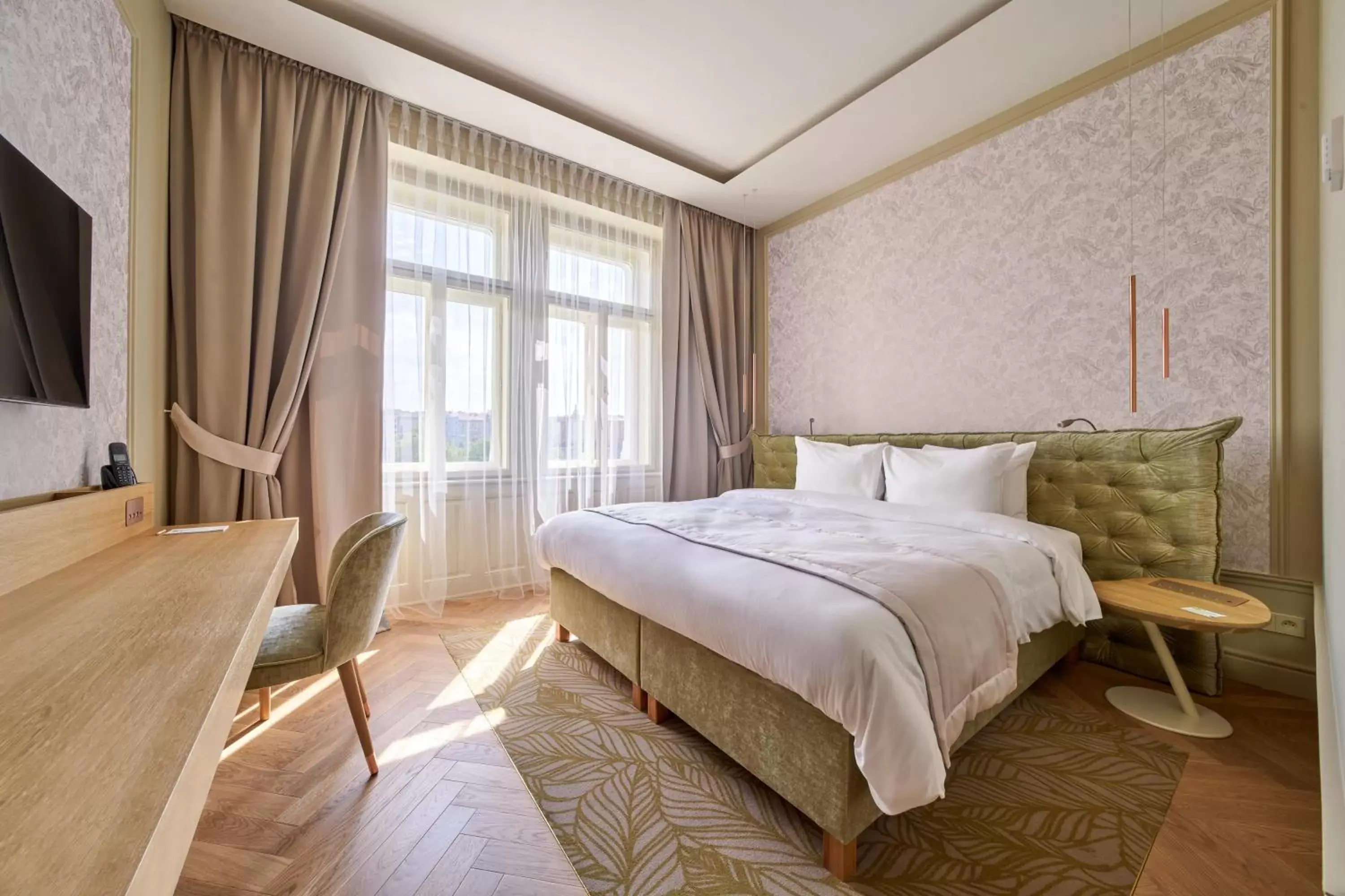 Bed in Mamaison Hotel Riverside Prague