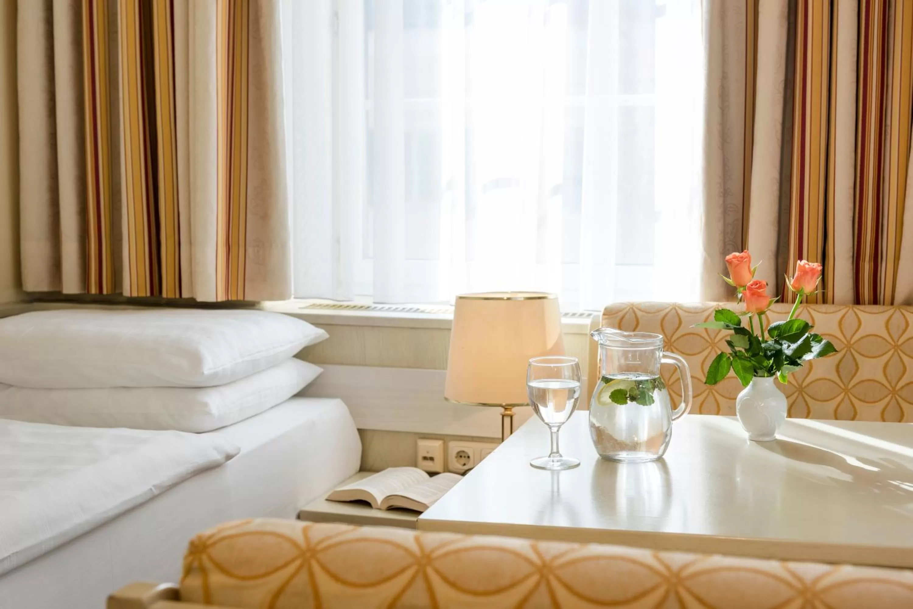 Decorative detail, Bed in Hotel Scherer