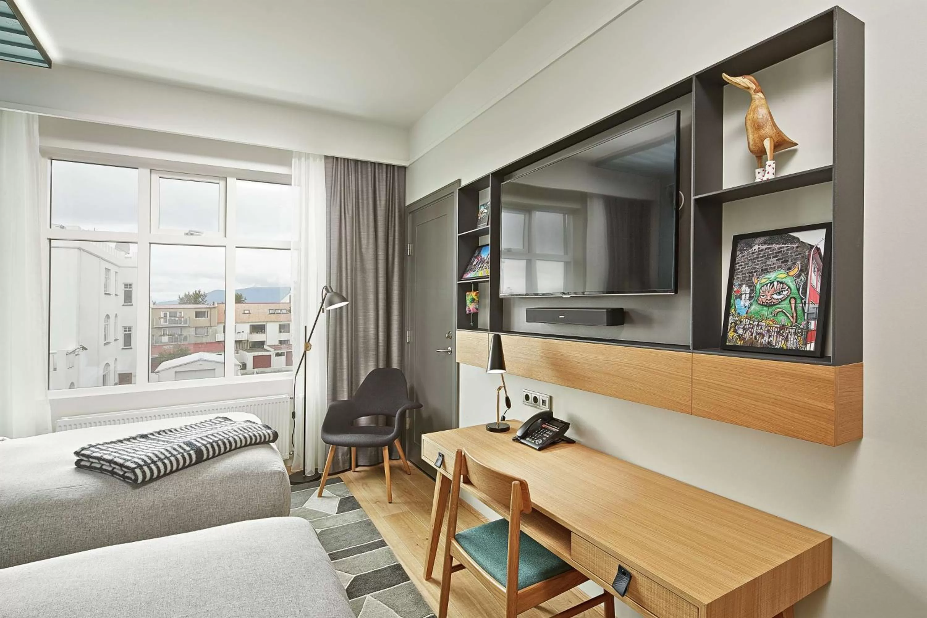 Bedroom, Bed in Canopy by Hilton Reykjavik City Centre