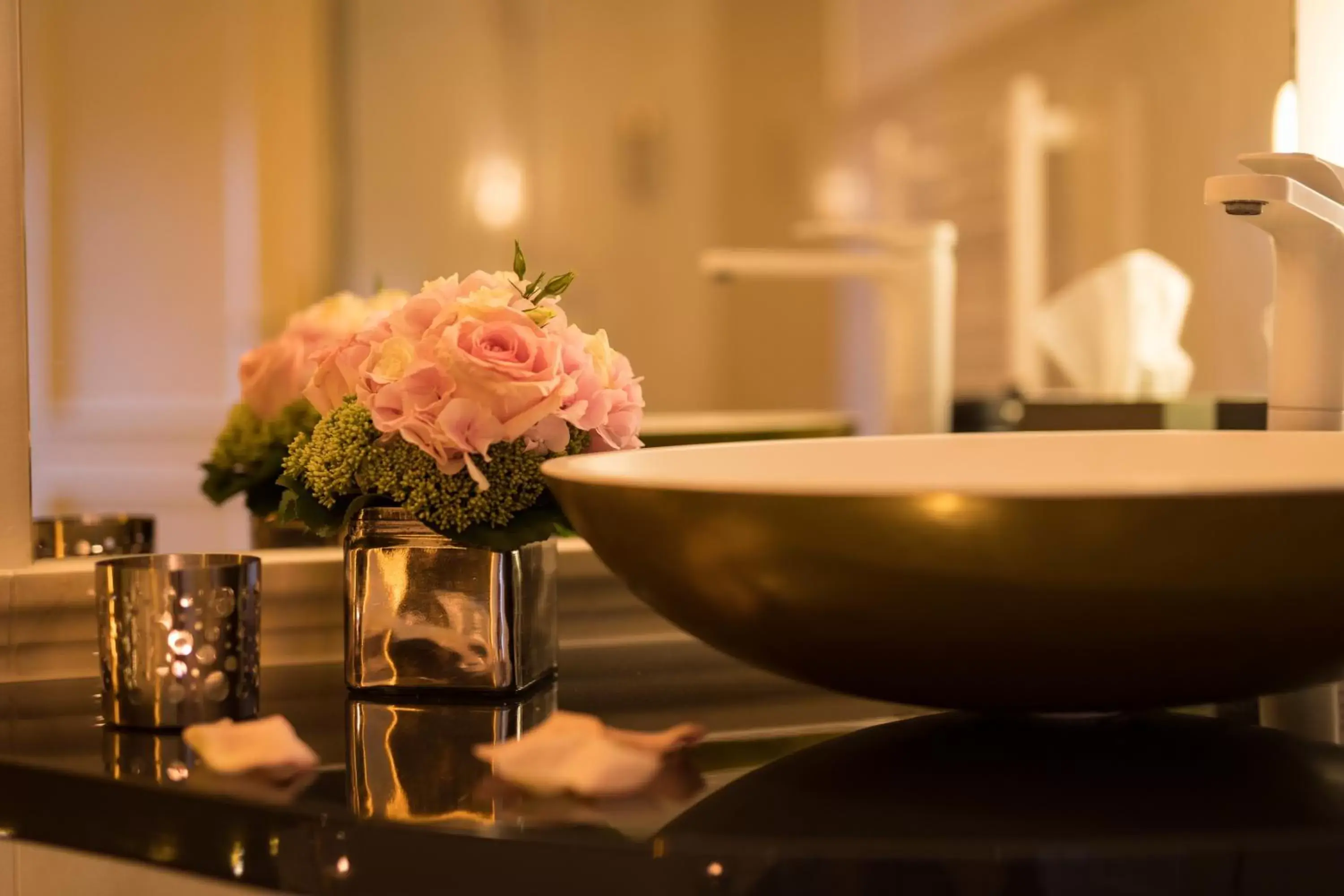 Decorative detail, Bathroom in Schlosshotel Klaffenbach