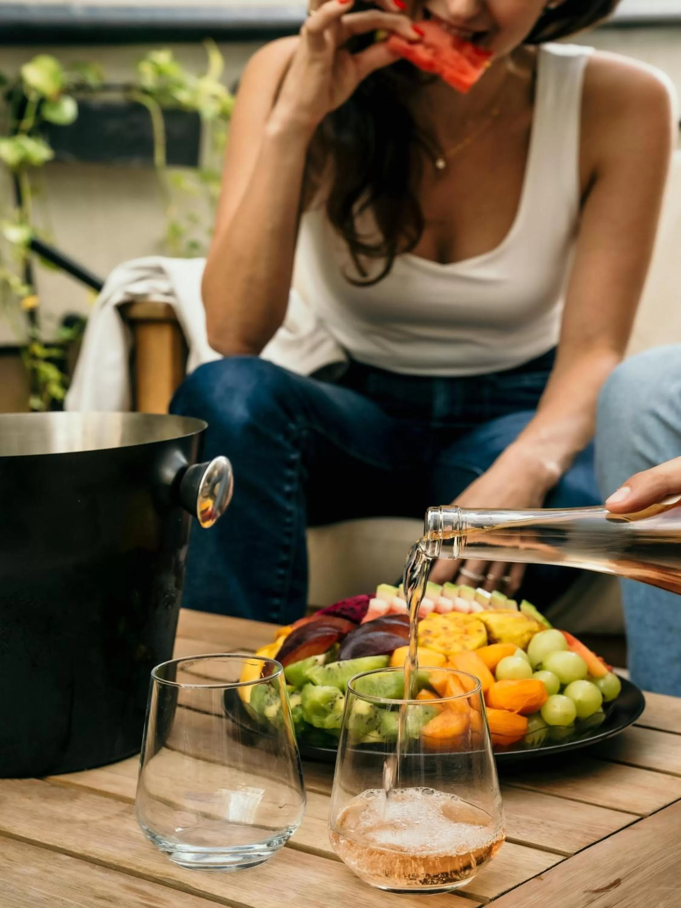 Dinner in DeBlox living - Ben Avigdor Apartments