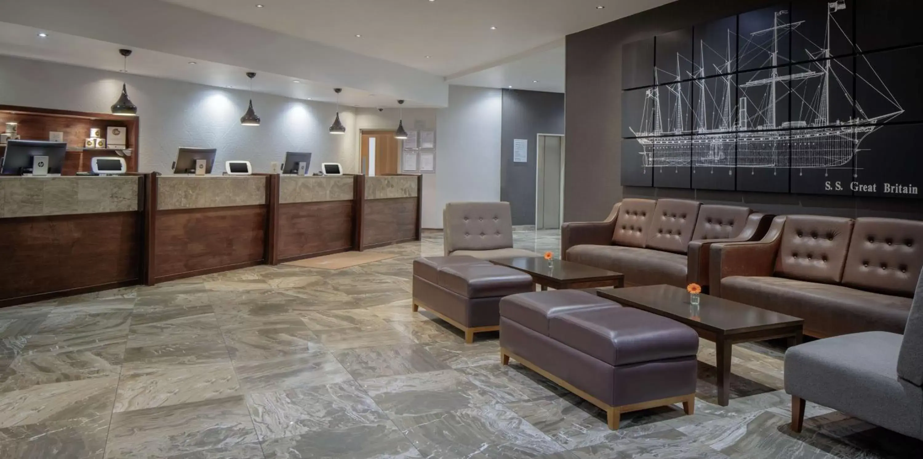Lobby or reception in DoubleTree by Hilton Bristol City Centre Lobby or reception in DoubleTree by Hilton Bristol City Centre