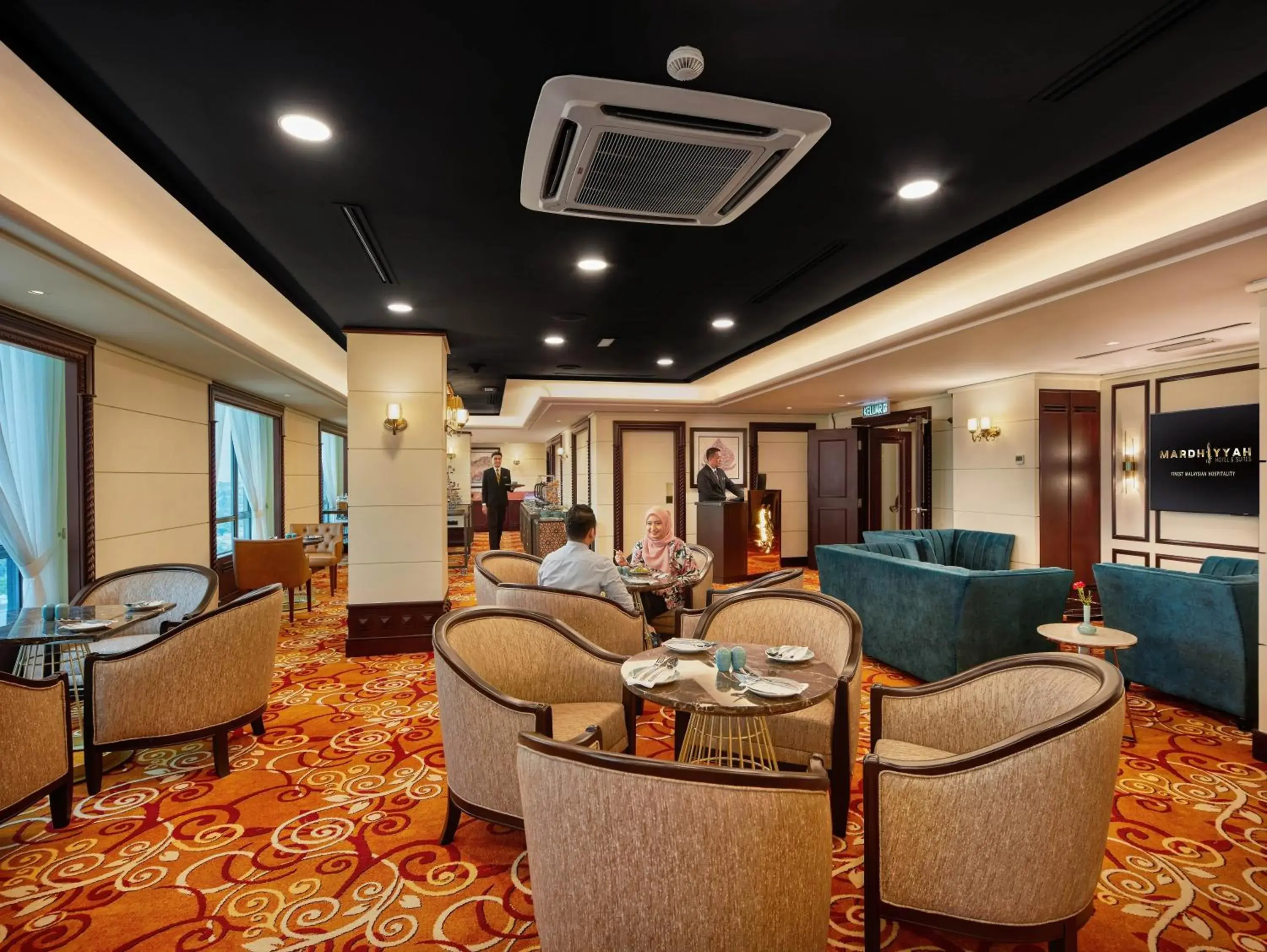 Communal lounge/ TV room, Lobby/Reception in Mardhiyyah Hotel and Suites