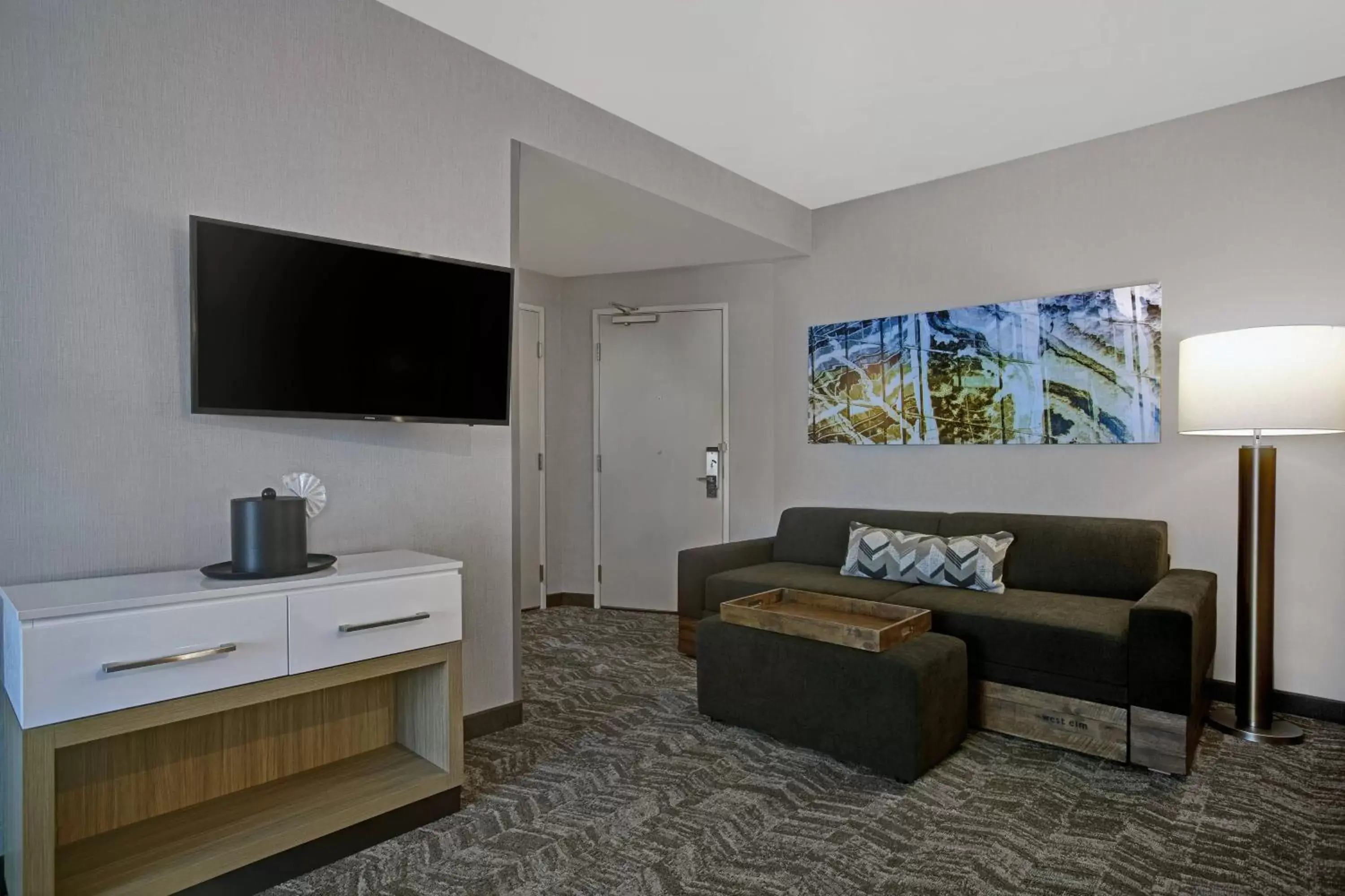 Living room, TV/Entertainment Center in SpringHill Suites by Marriott Franklin Cool Springs