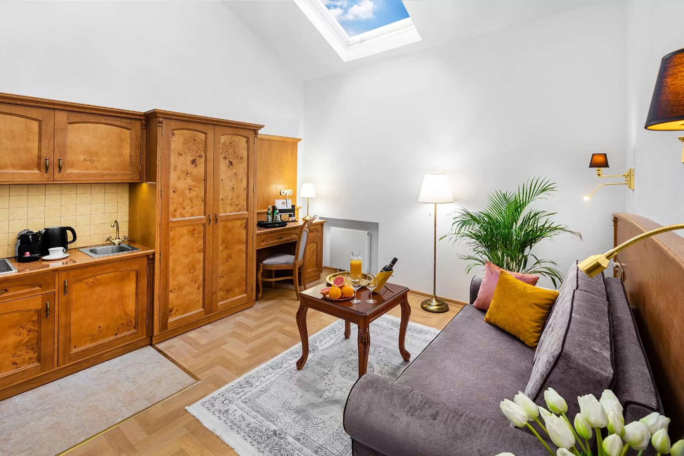 Kitchen or kitchenette in Ventus Rosa Boutique Aparthotel