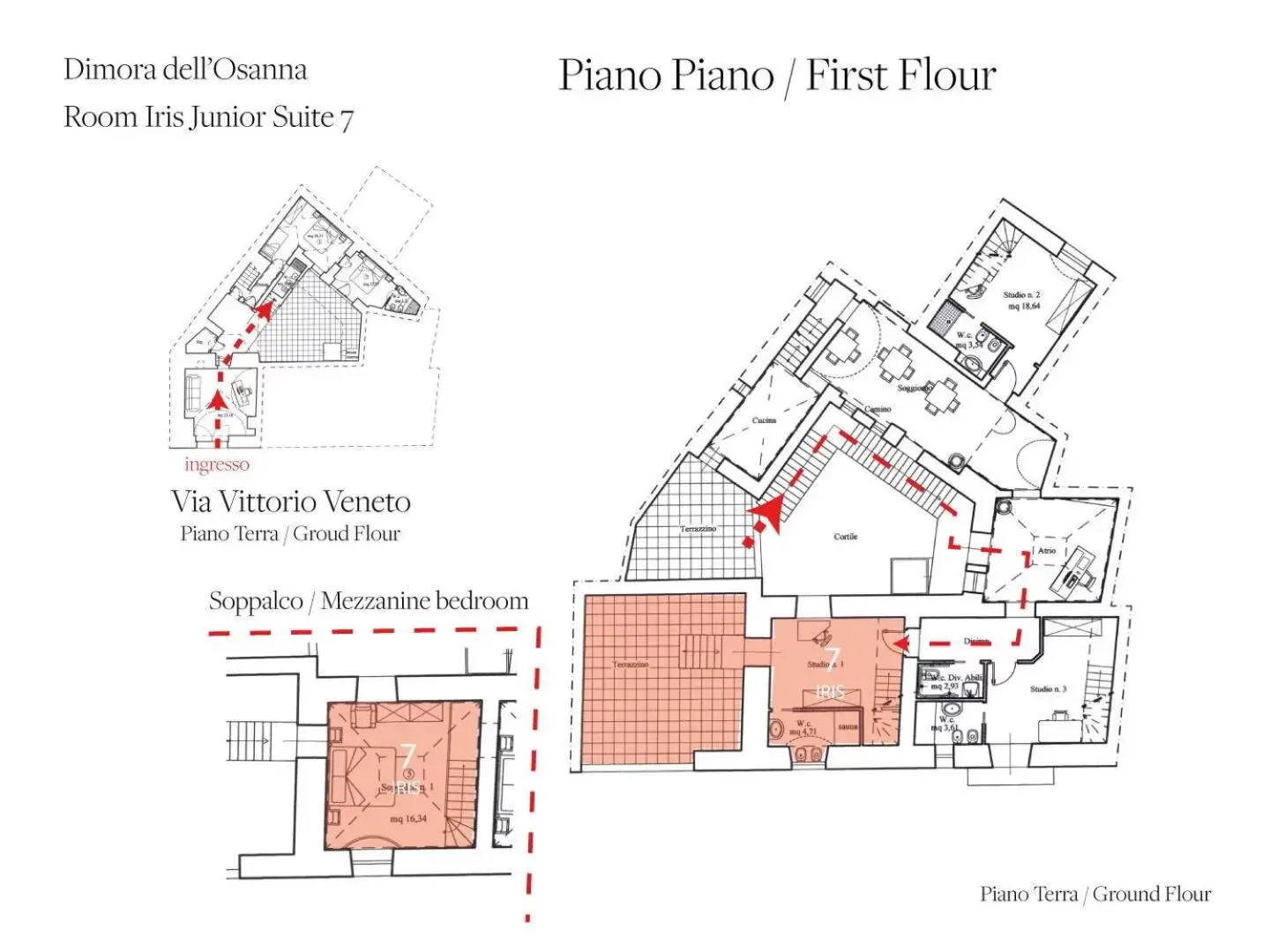 Floor Plan in Dimora Dell'Osanna Raro Villas Smart Rooms Collection