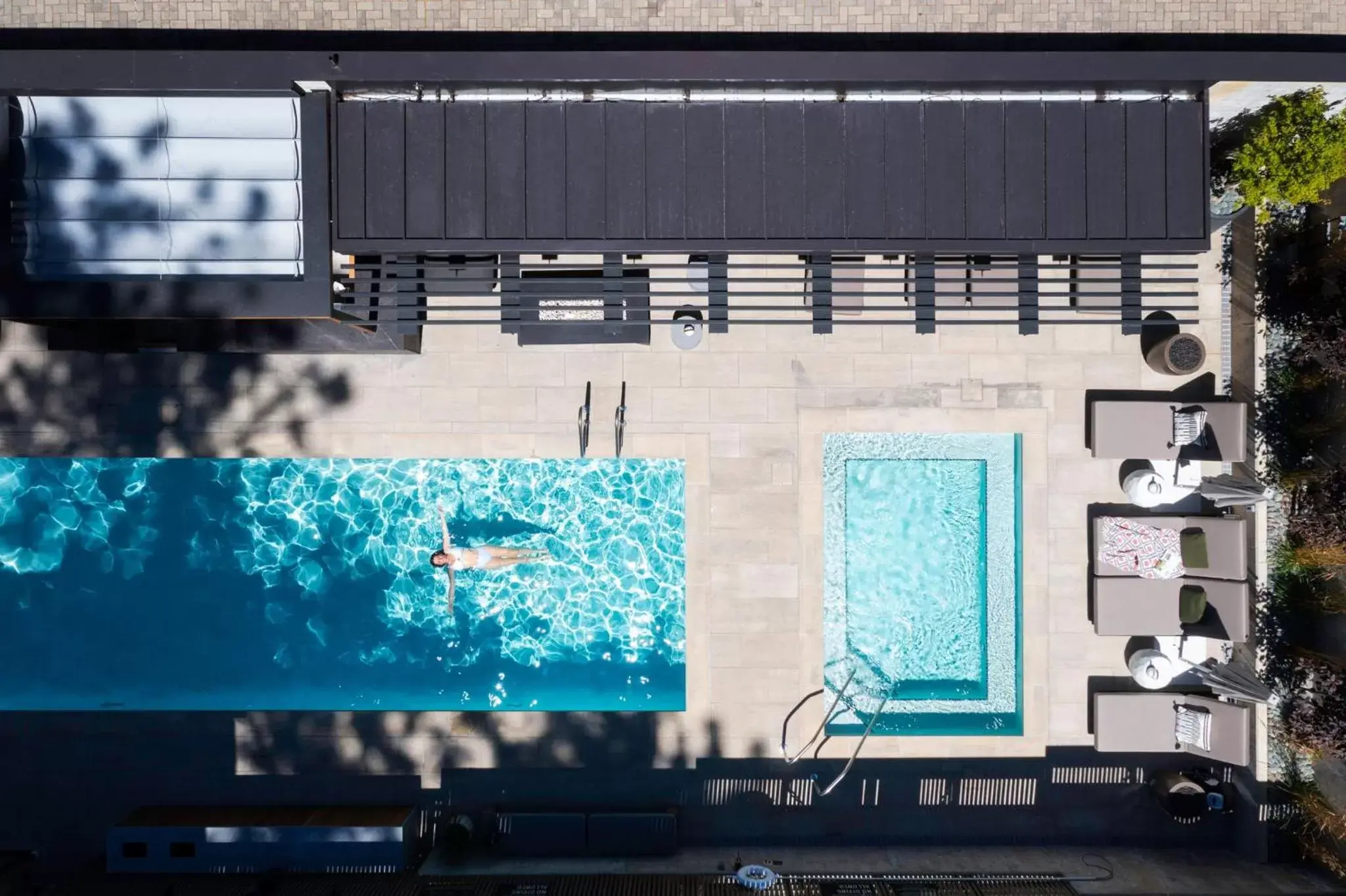 Swimming pool, Floor Plan in Desolation Hotel