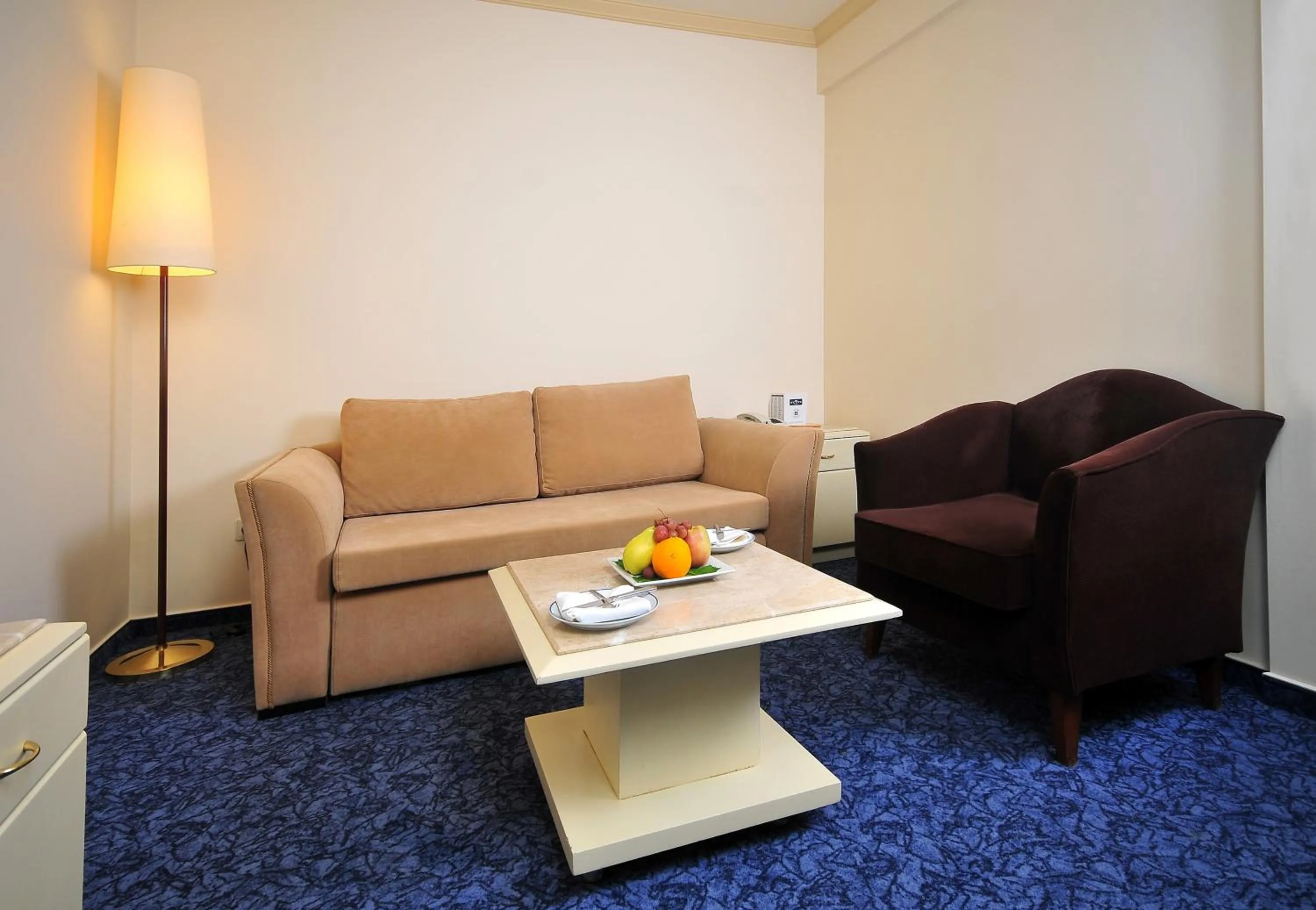 Seating area in Class Hotel