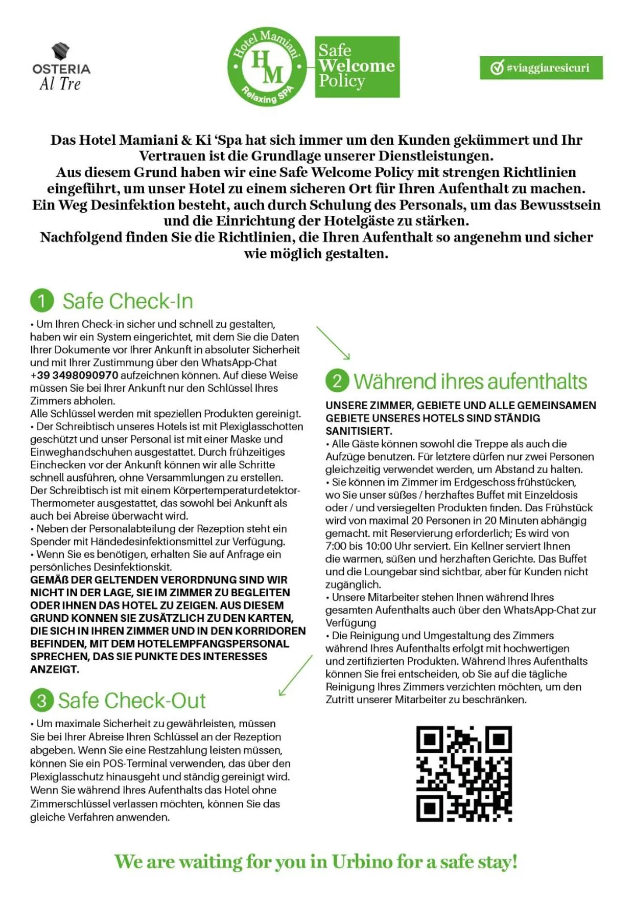 Logo/Certificate/Sign in Hotel Mamiani & Relaxing Spa Urbino