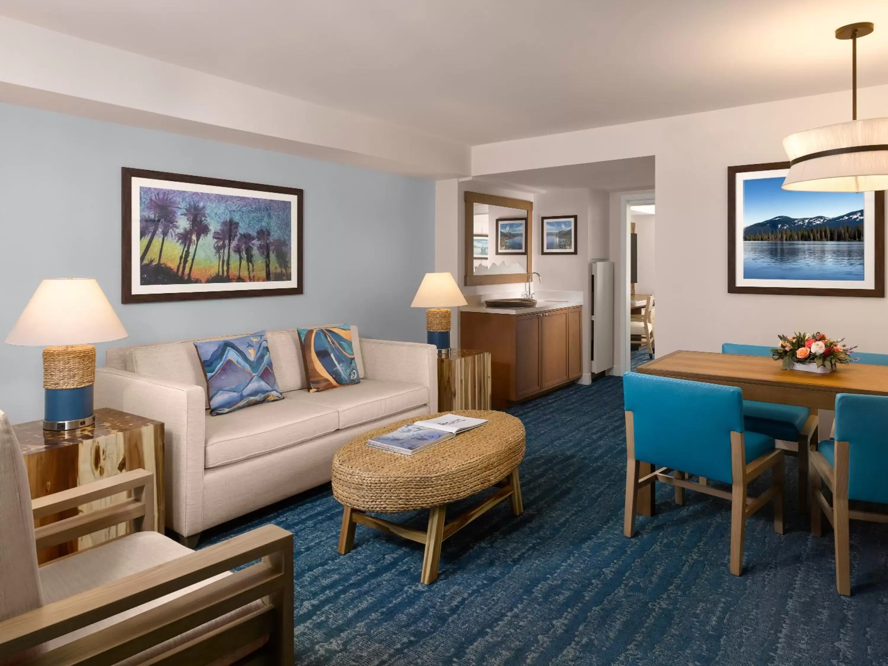 Living room, Seating Area in Lake Tahoe Resort Hotel