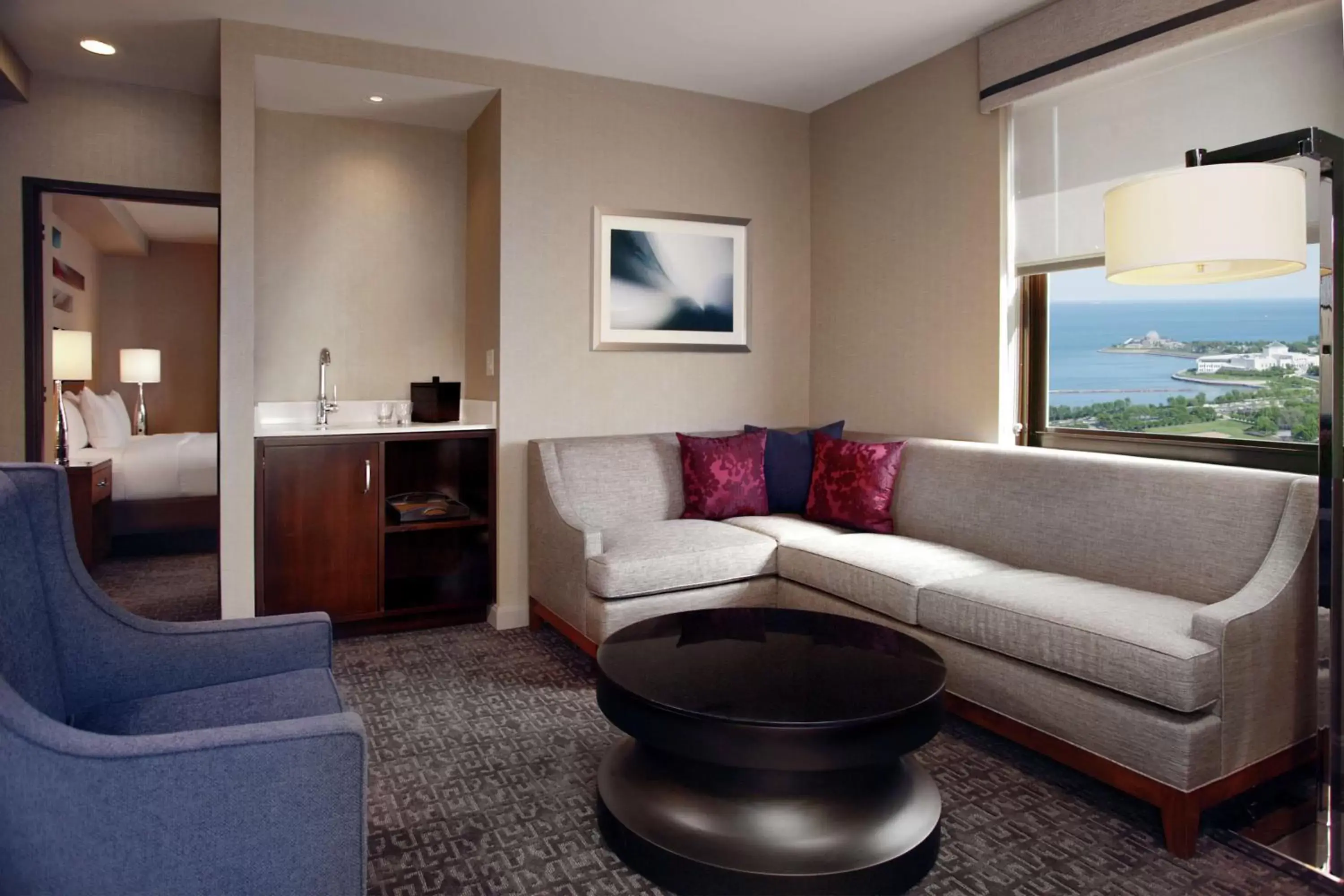 Living room in Hilton Chicago Living room in Hilton Chicago