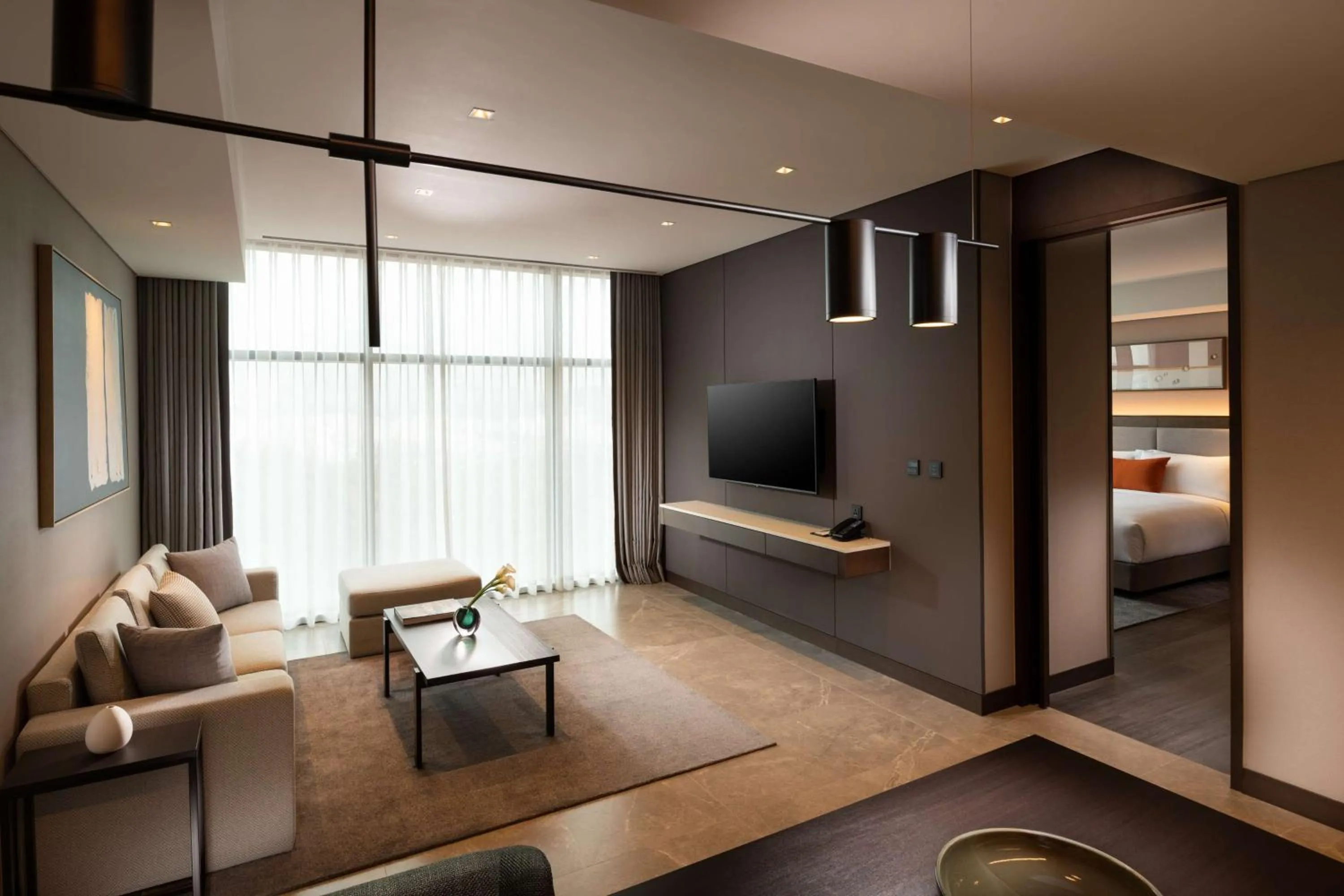 Living room in DoubleTree By Hilton Seoul Pangyo Residences