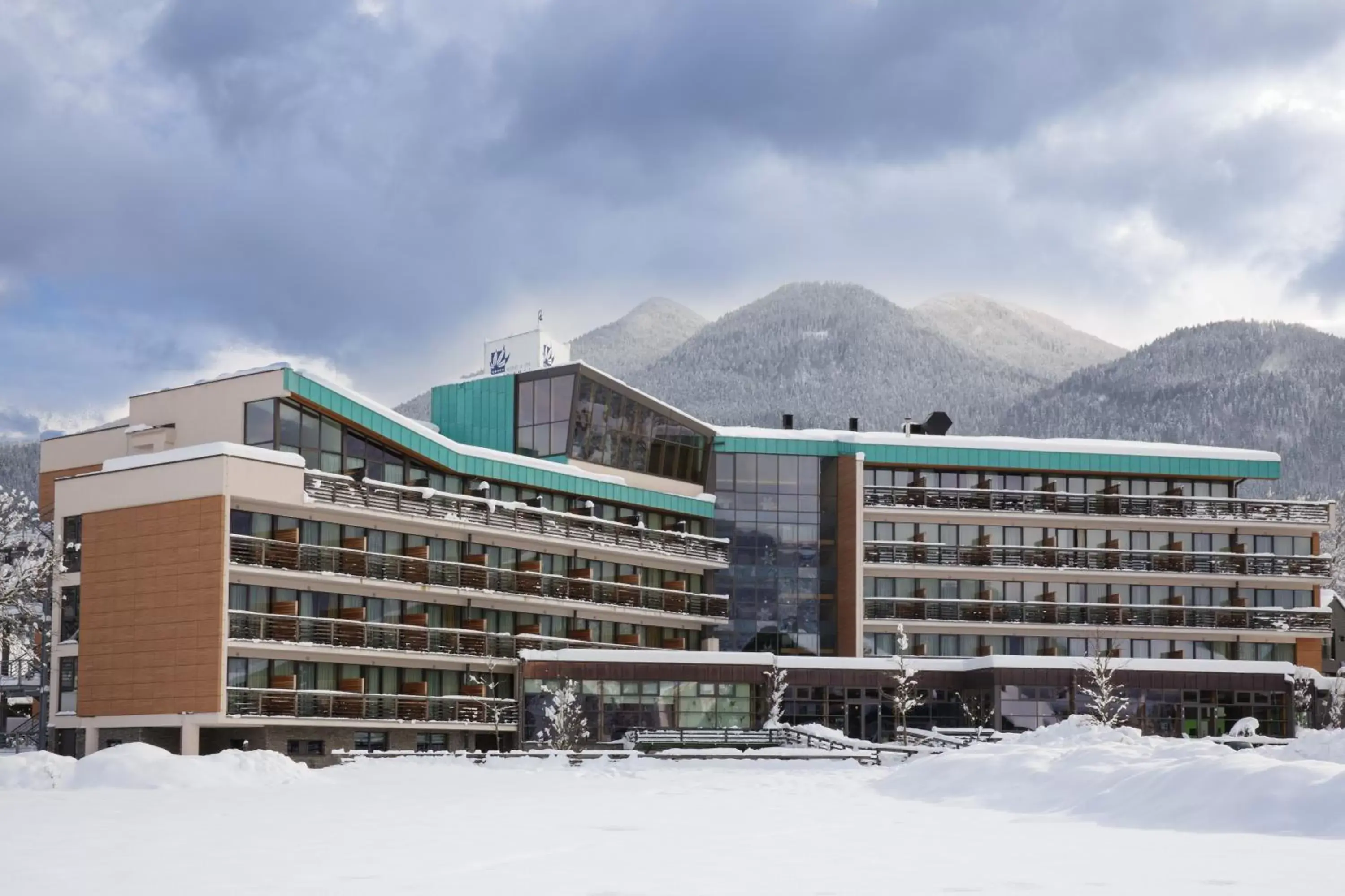 Facade/entrance, Winter in Bohinj Eco Hotel
