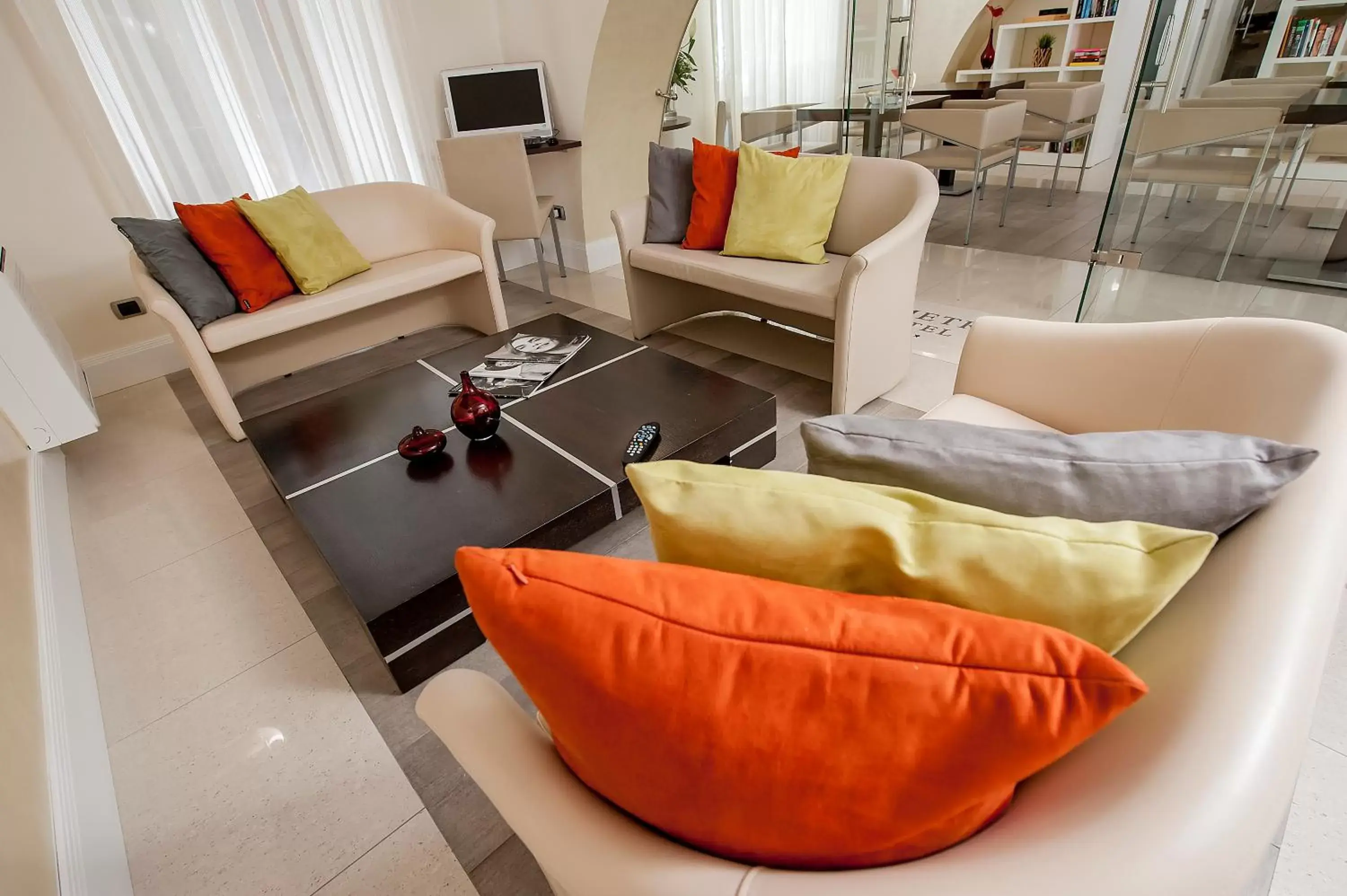 Communal lounge/ TV room, Seating Area in Demetra Hotel