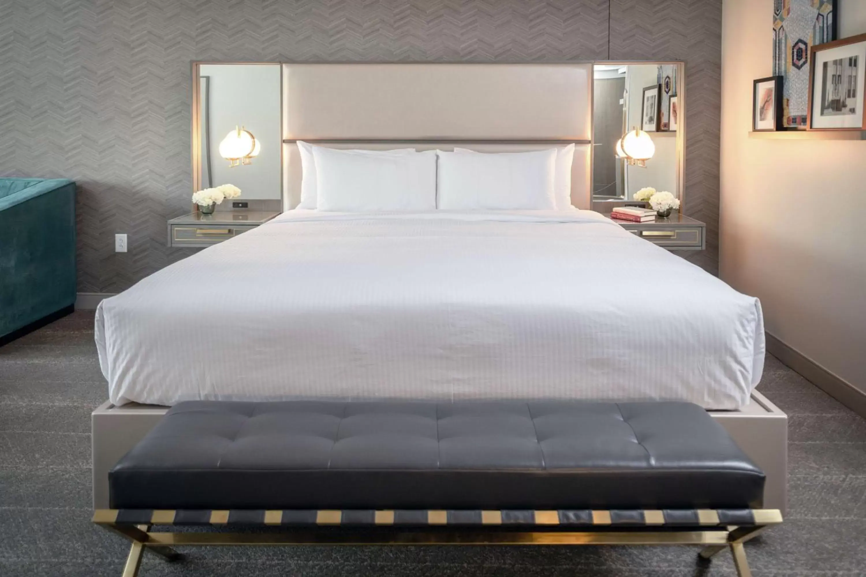 Bed in Tulsa Club Hotel Curio Collection By Hilton