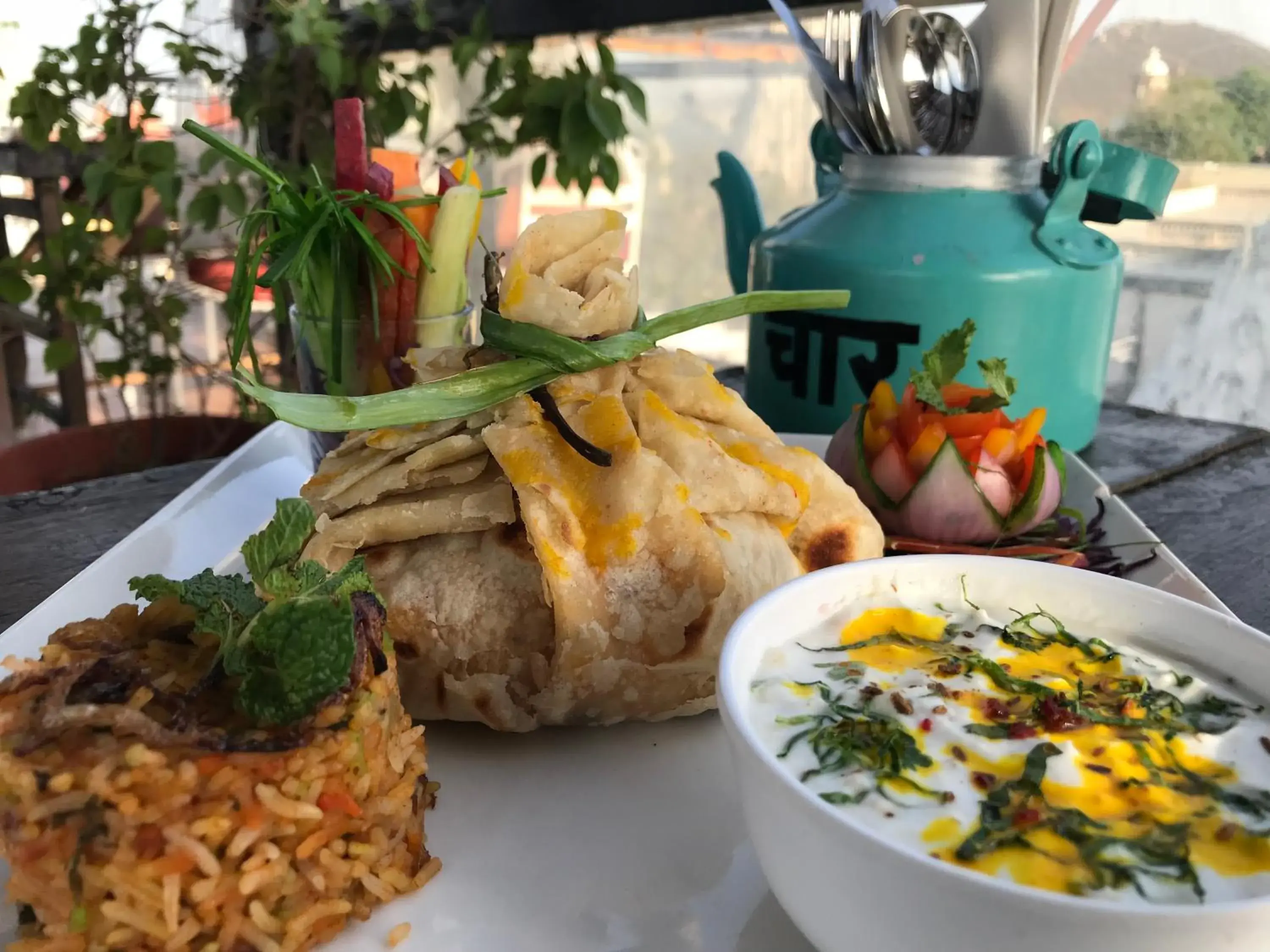 Food close-up in Banjara Hostel