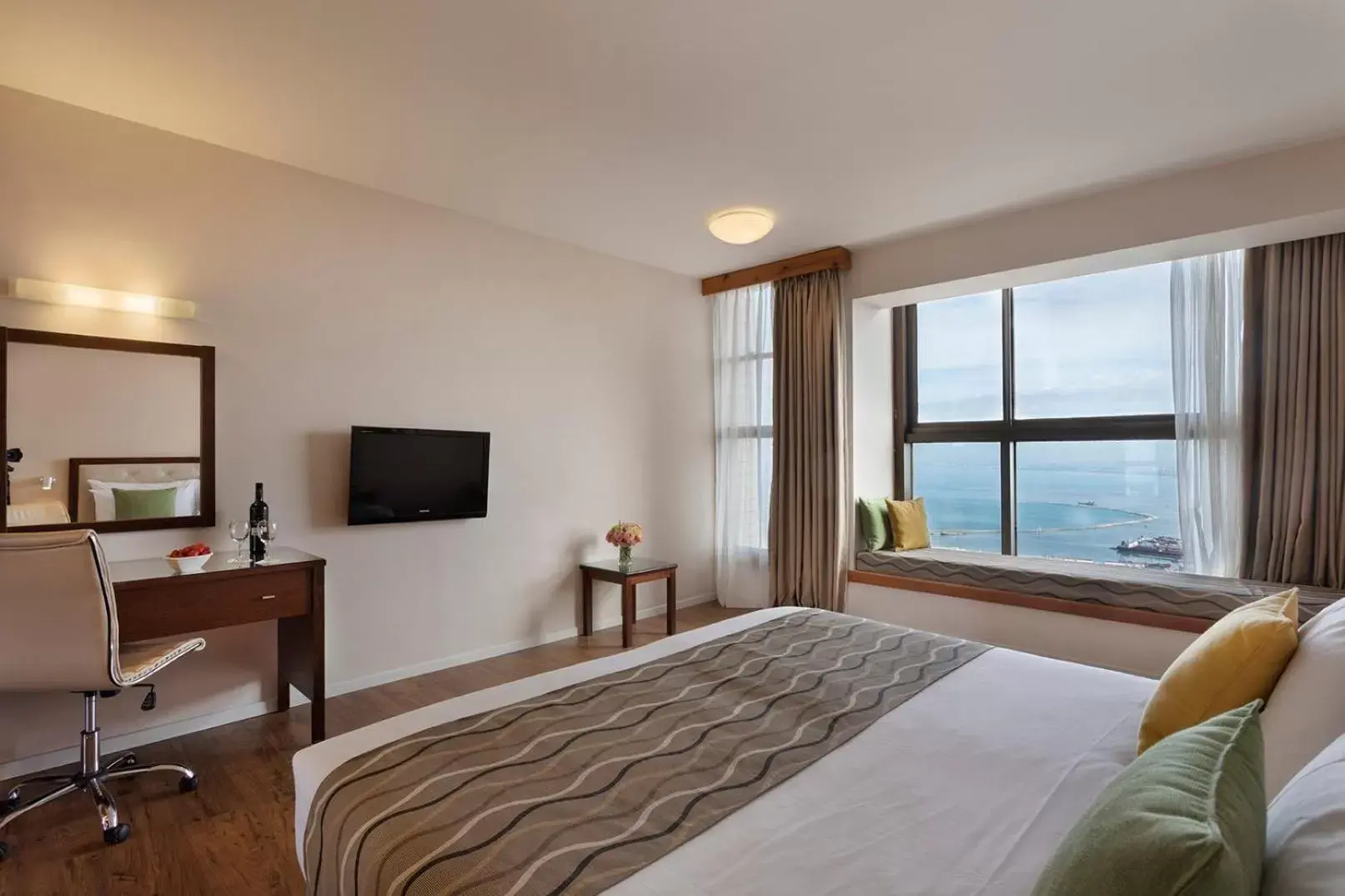 Sea view in Haifa Bay View Hotel By AFI Hotels