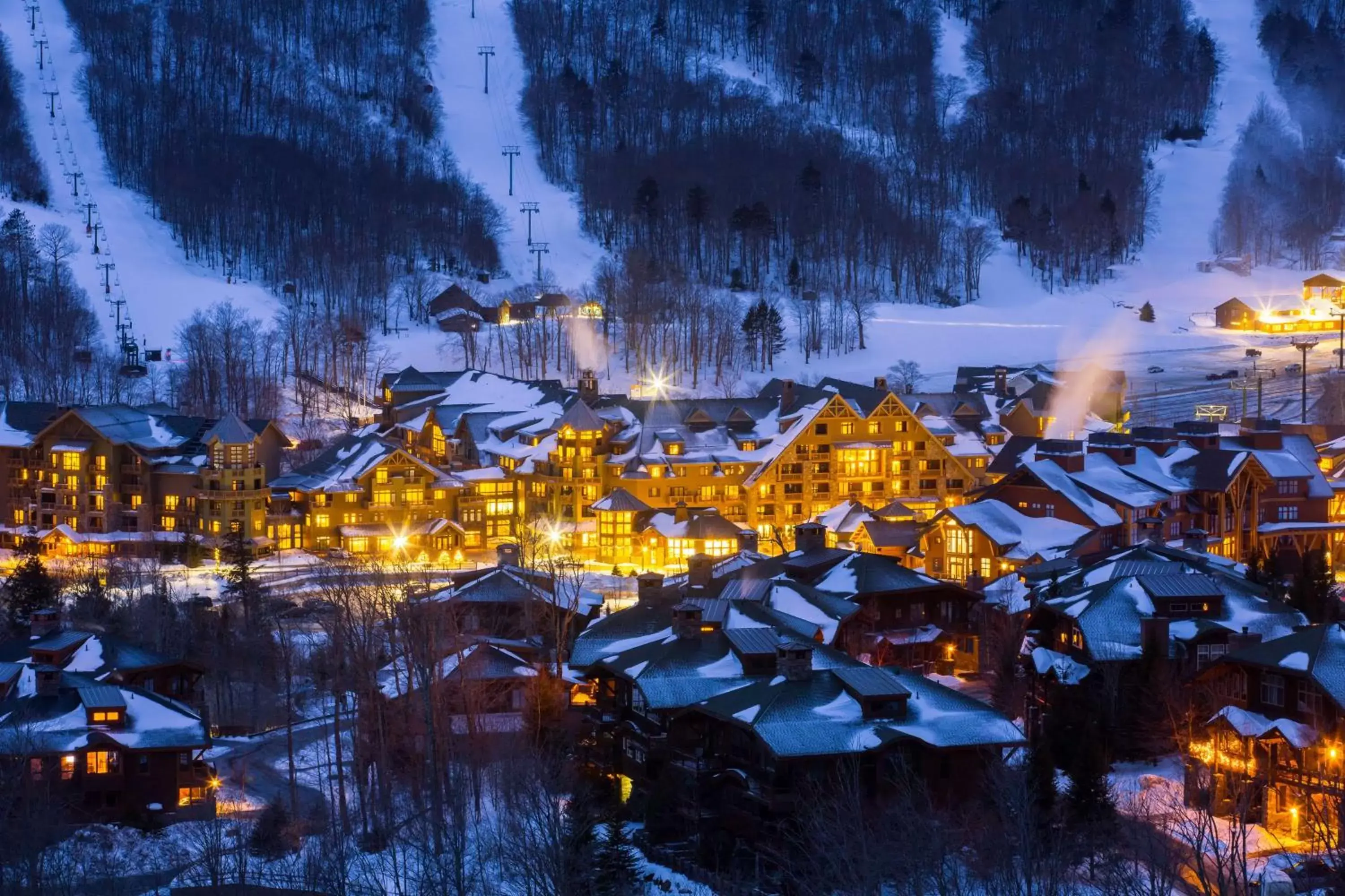 Property building, Winter in The Lodge at Spruce Peak, a Destination by Hyatt Residence