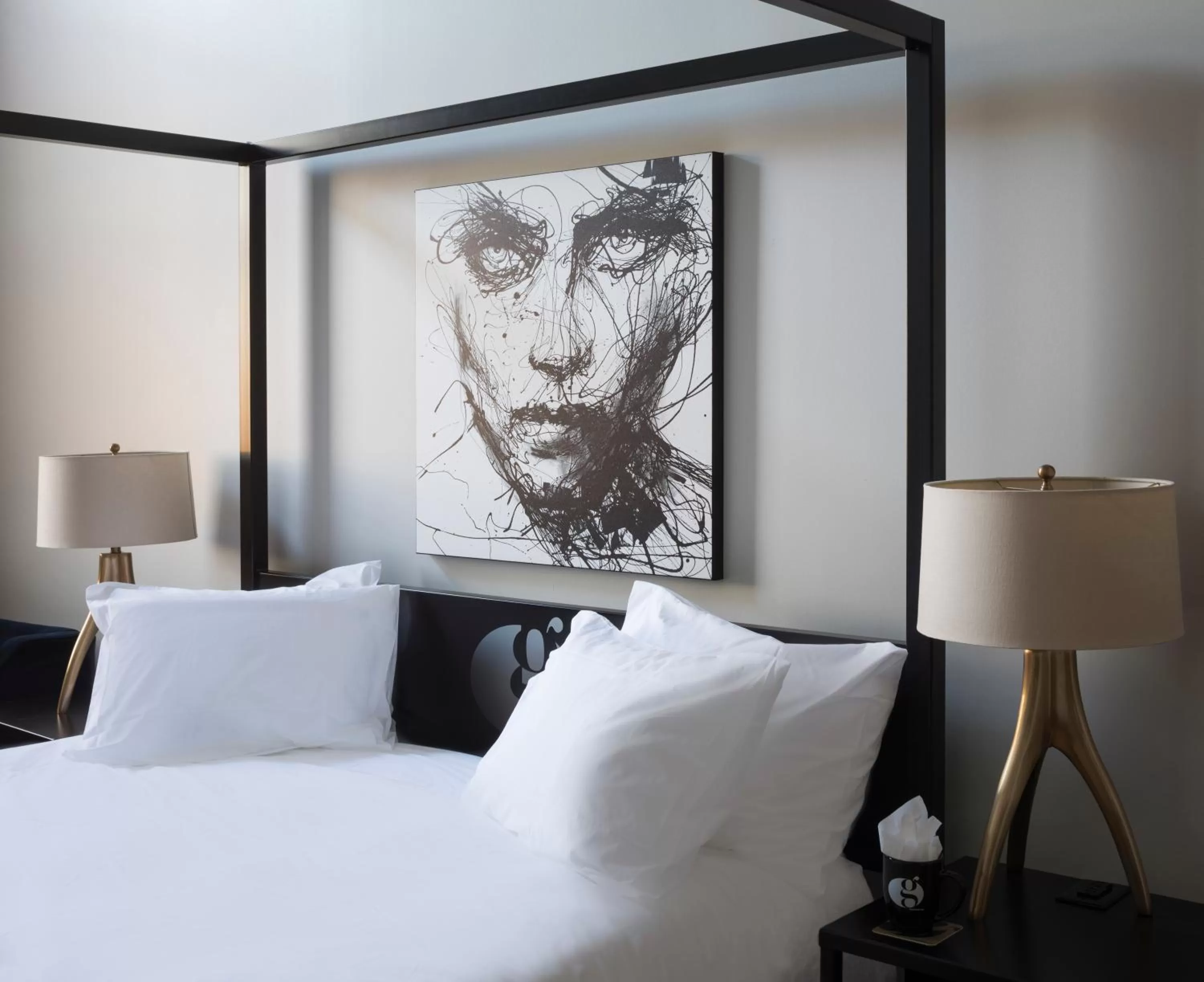 Decorative detail, Bed in Hotel Grinnell, Ascend Hotel Collection