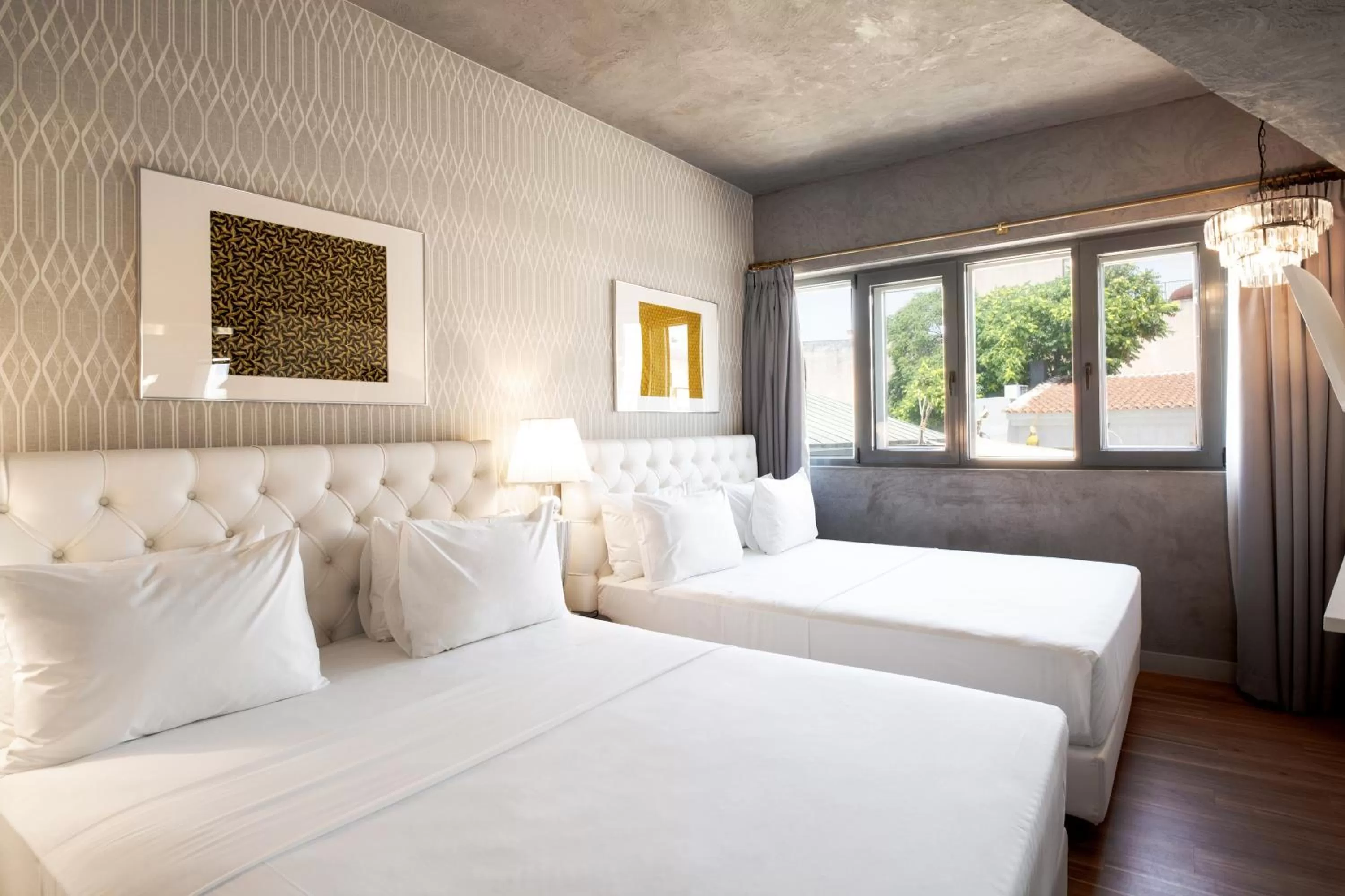 Bedroom, Bed in Downtown Athens Lofts - The Acropolis Observatory