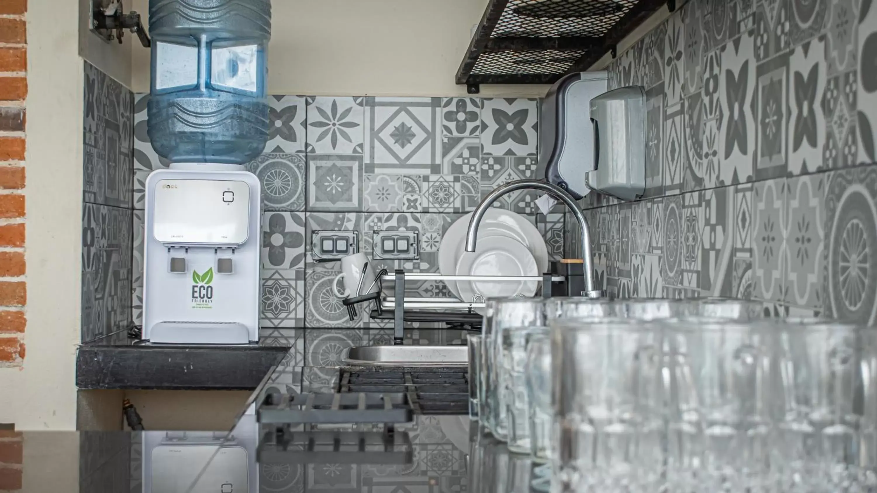 Communal kitchen, Kitchen/Kitchenette in Moonshine Tulum Hotel & Hostel