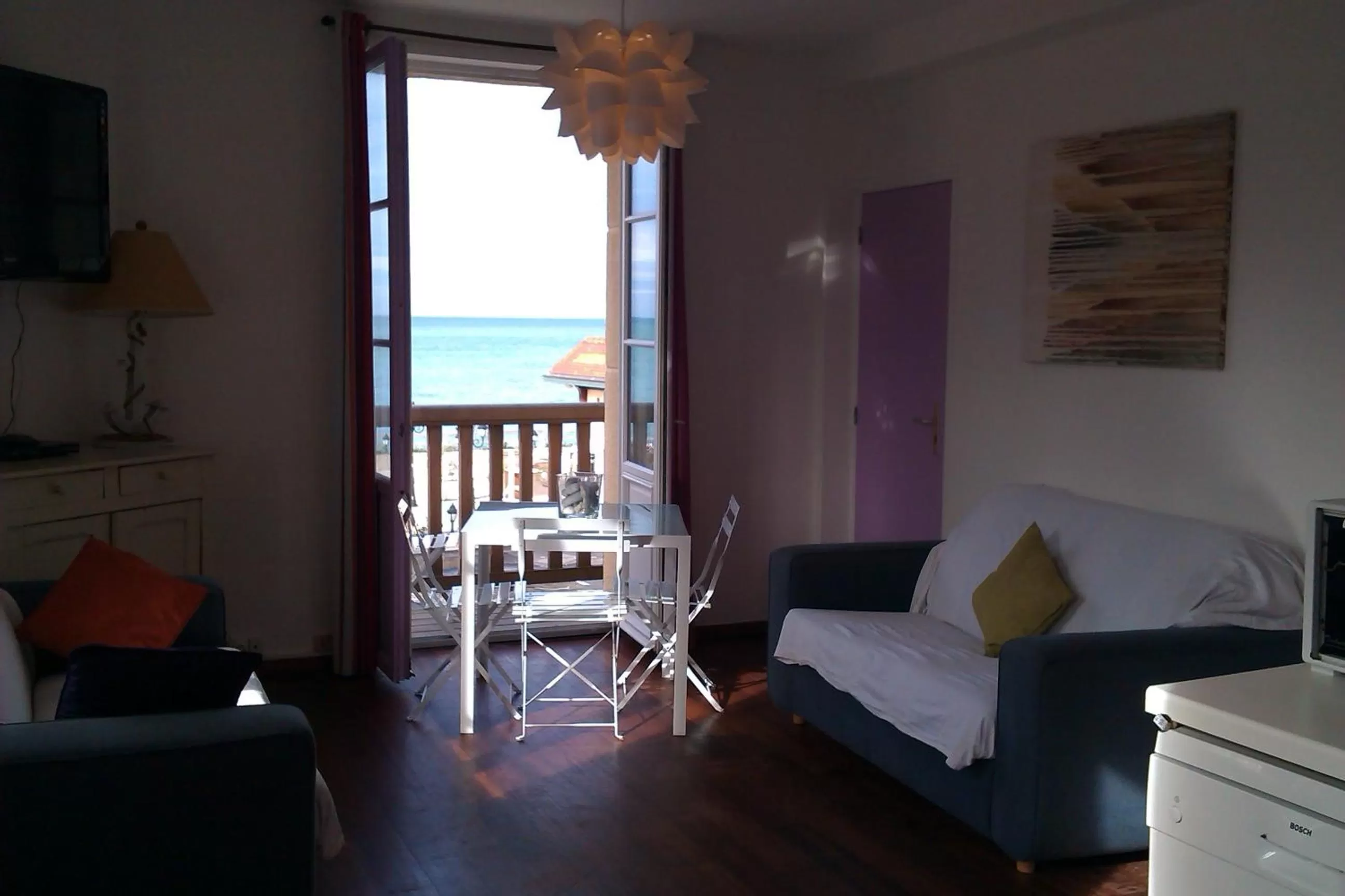 View (from property/room), Seating Area in Les Galets Bleus