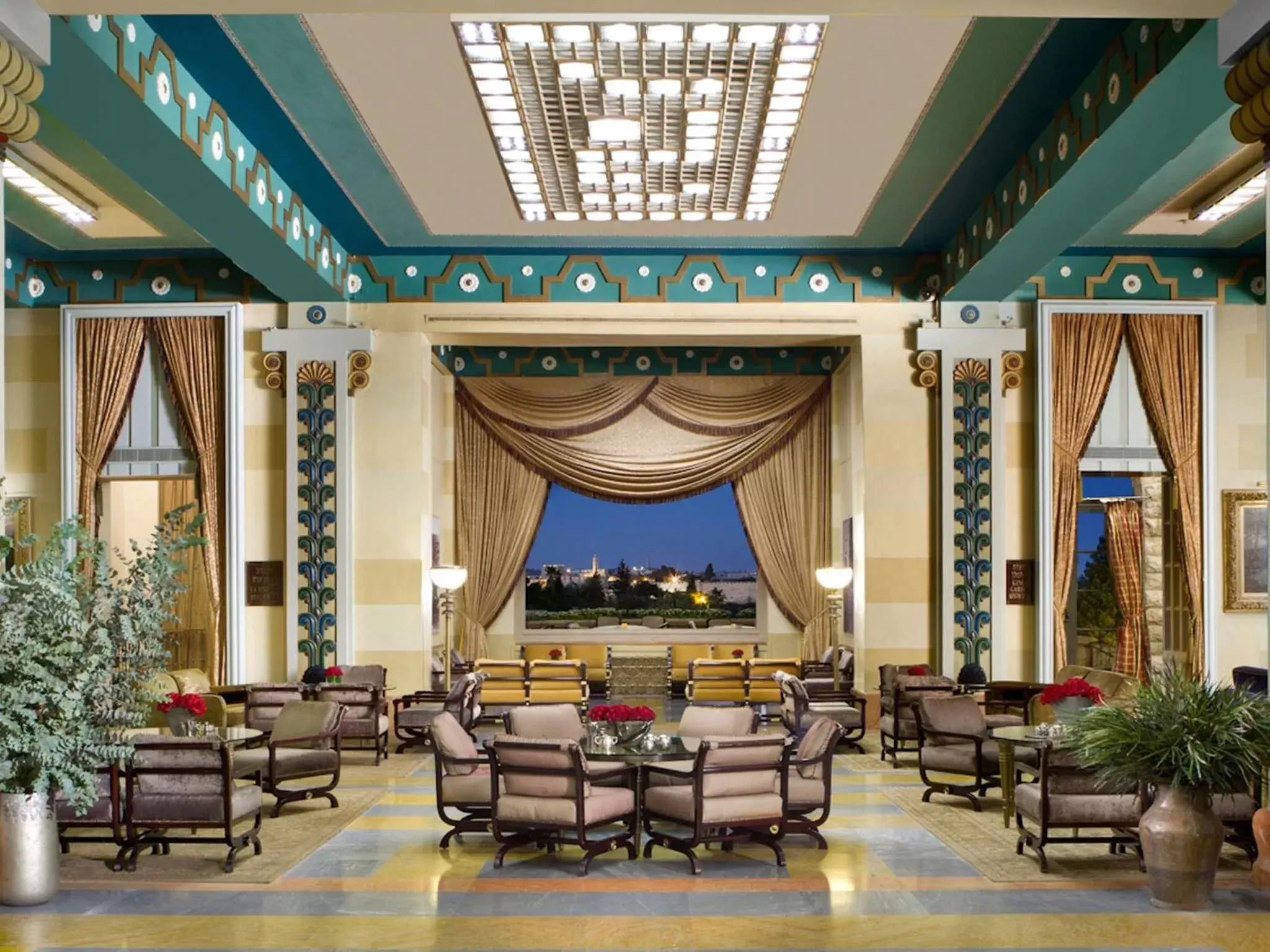 Lobby or reception in King David Hotel Jerusalem