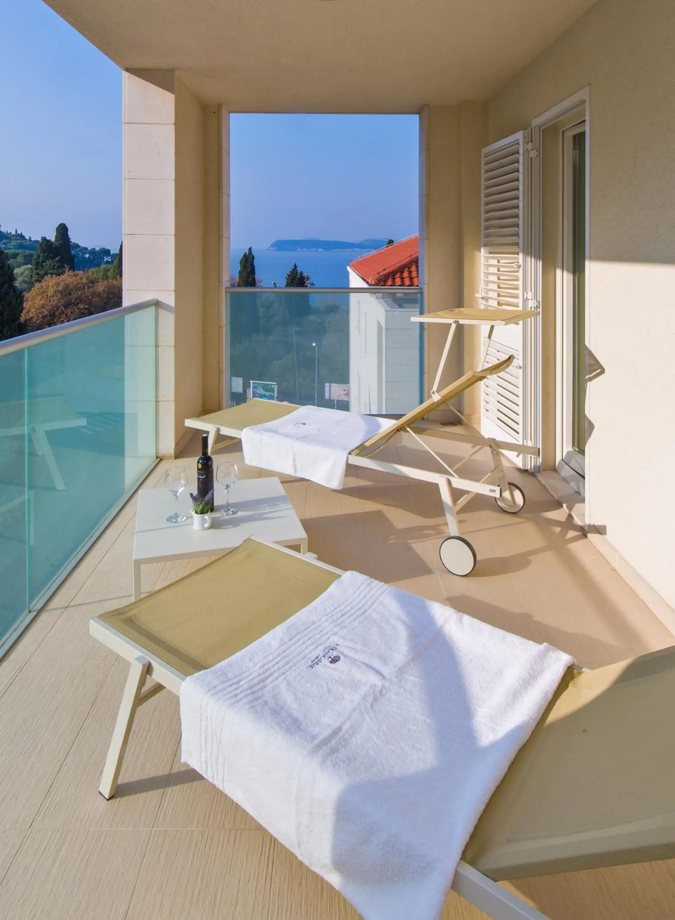 Balcony/Terrace, Swimming Pool in Dubrovnik Luxury Residence – L’Orangerie