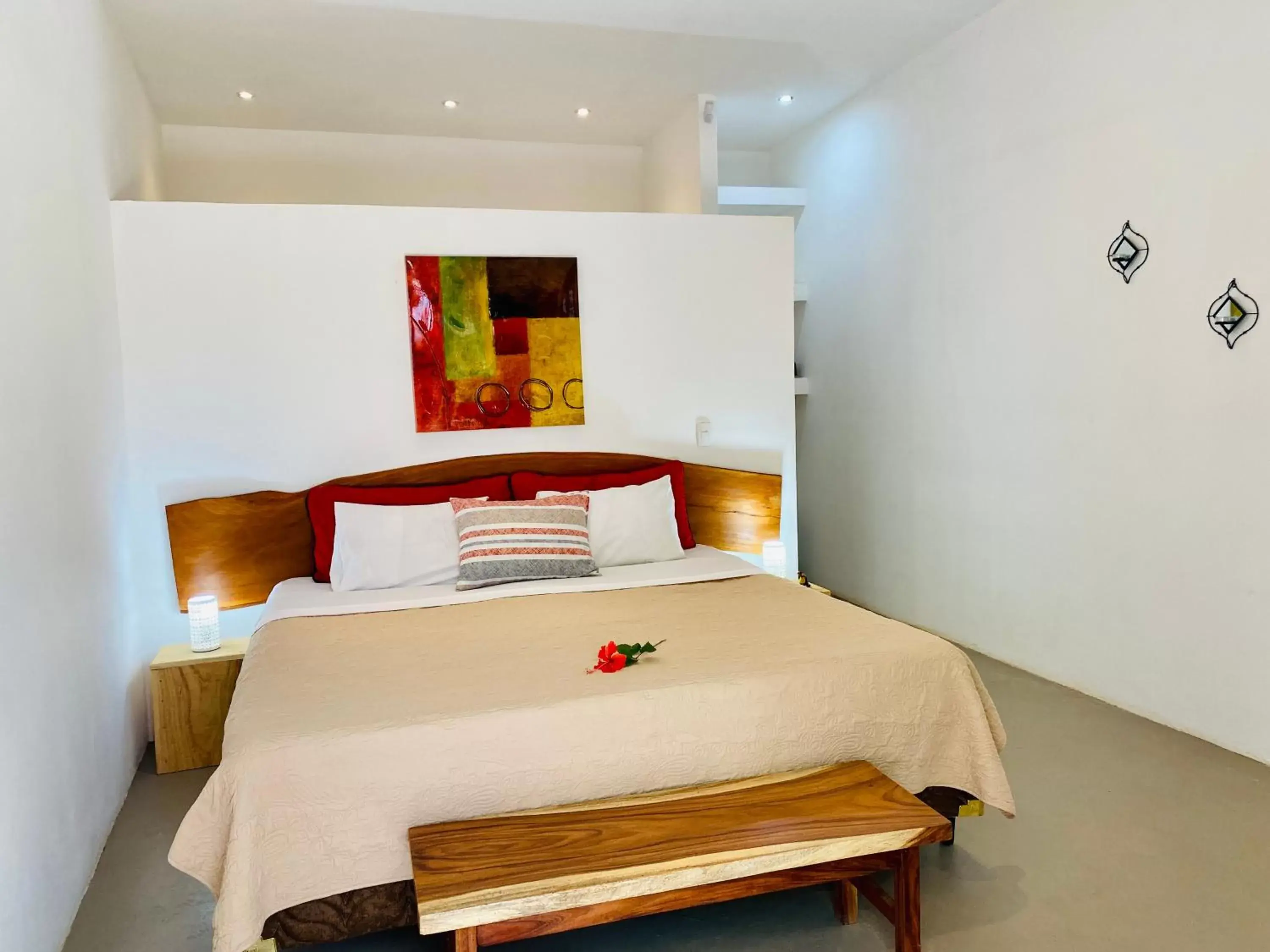 Bed in Antema Lodge Secteur Tamarindo, piscine, yoga, gym, jungle et paix