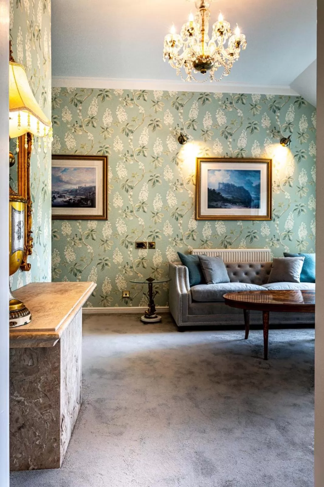 Living room in Melville Castle Hotel