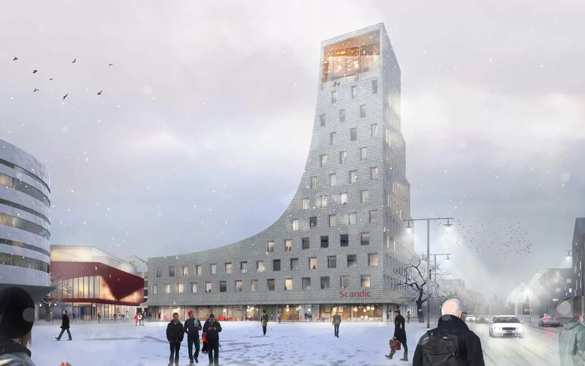 Property building, Winter in Scandic Kiruna