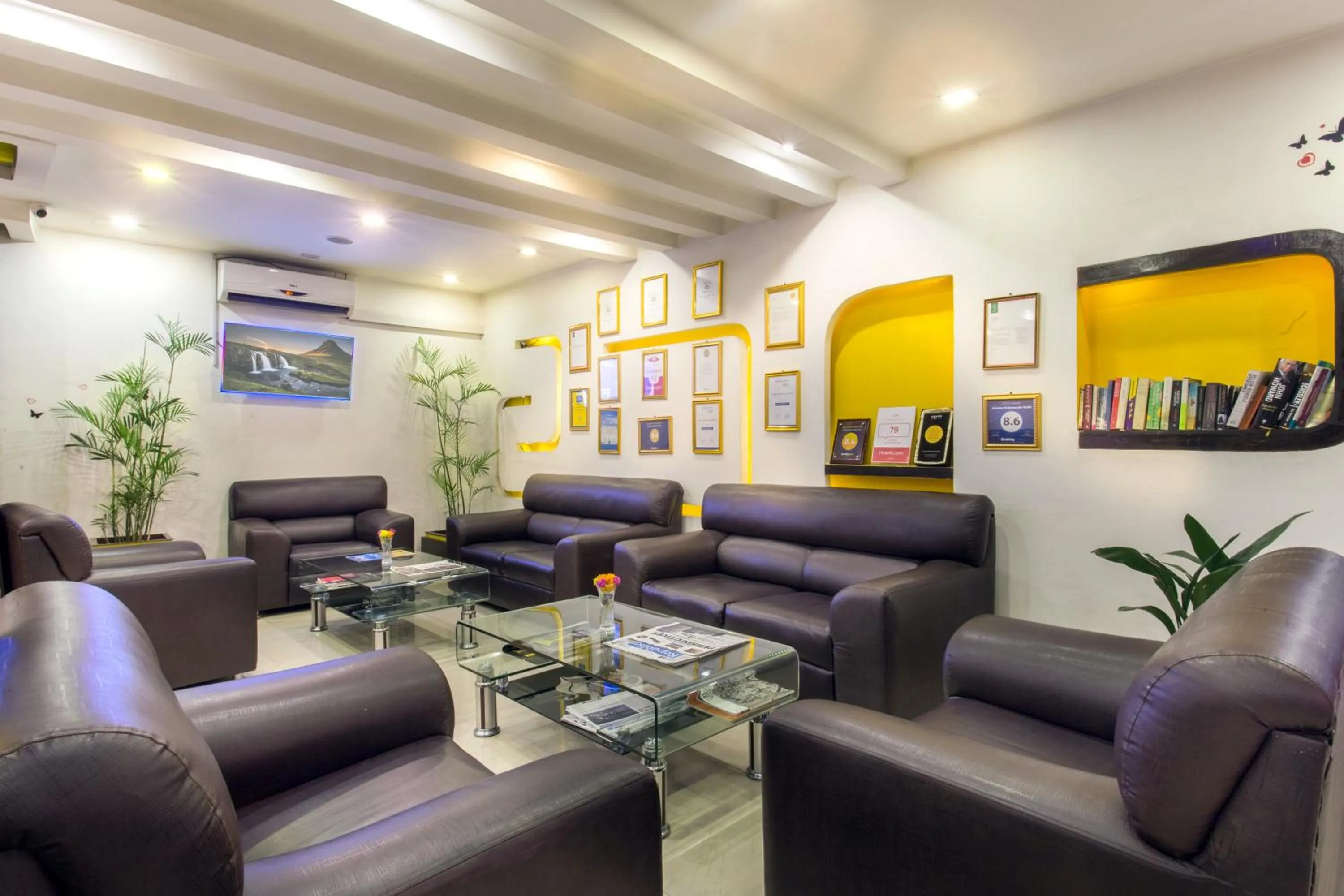 Communal lounge/ TV room in Avataar Kathmandu Hotel