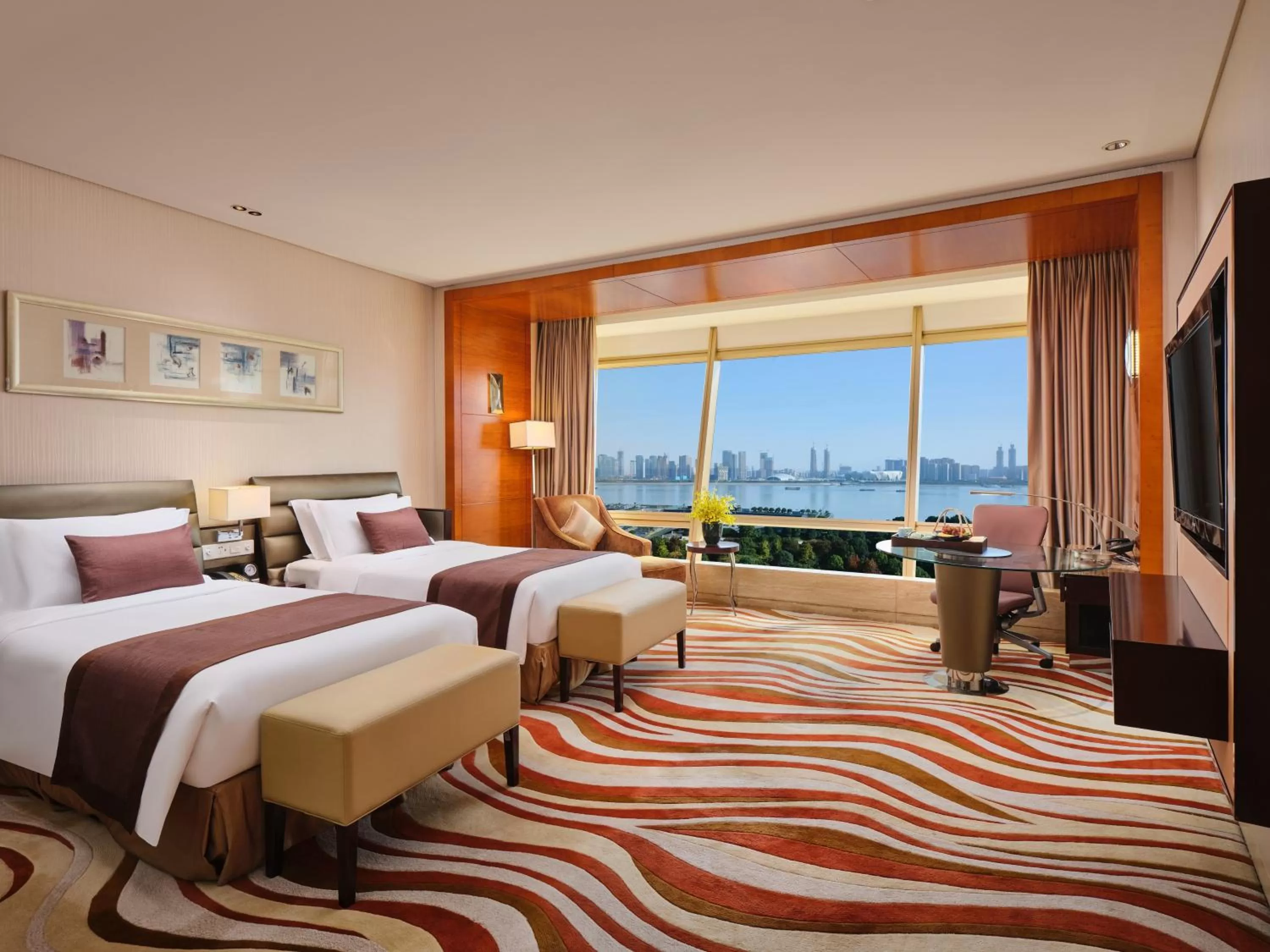 Photo of the whole room, Bed in InterContinental Hangzhou ICC by IHG