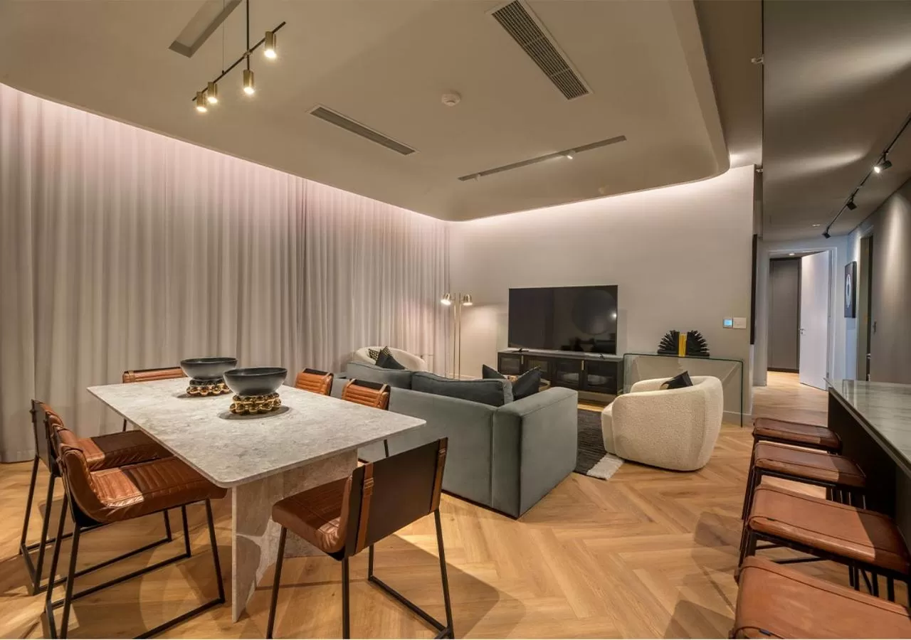 Dining area in The Rockefeller Hotel by NEWMARK