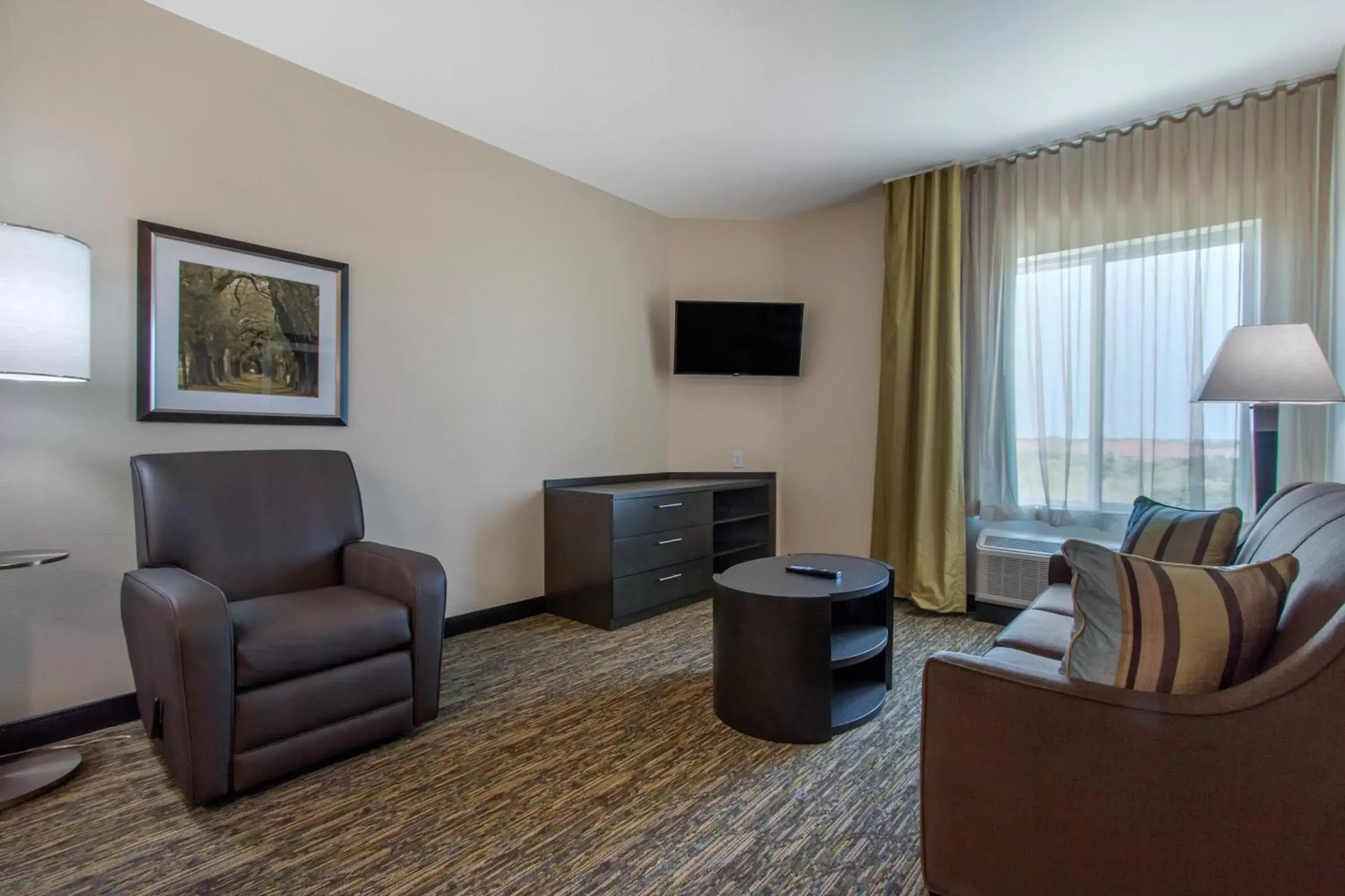 Bedroom, Seating Area in Candlewood Suites - San Antonio Lackland AFB Area, an IHG Hotel