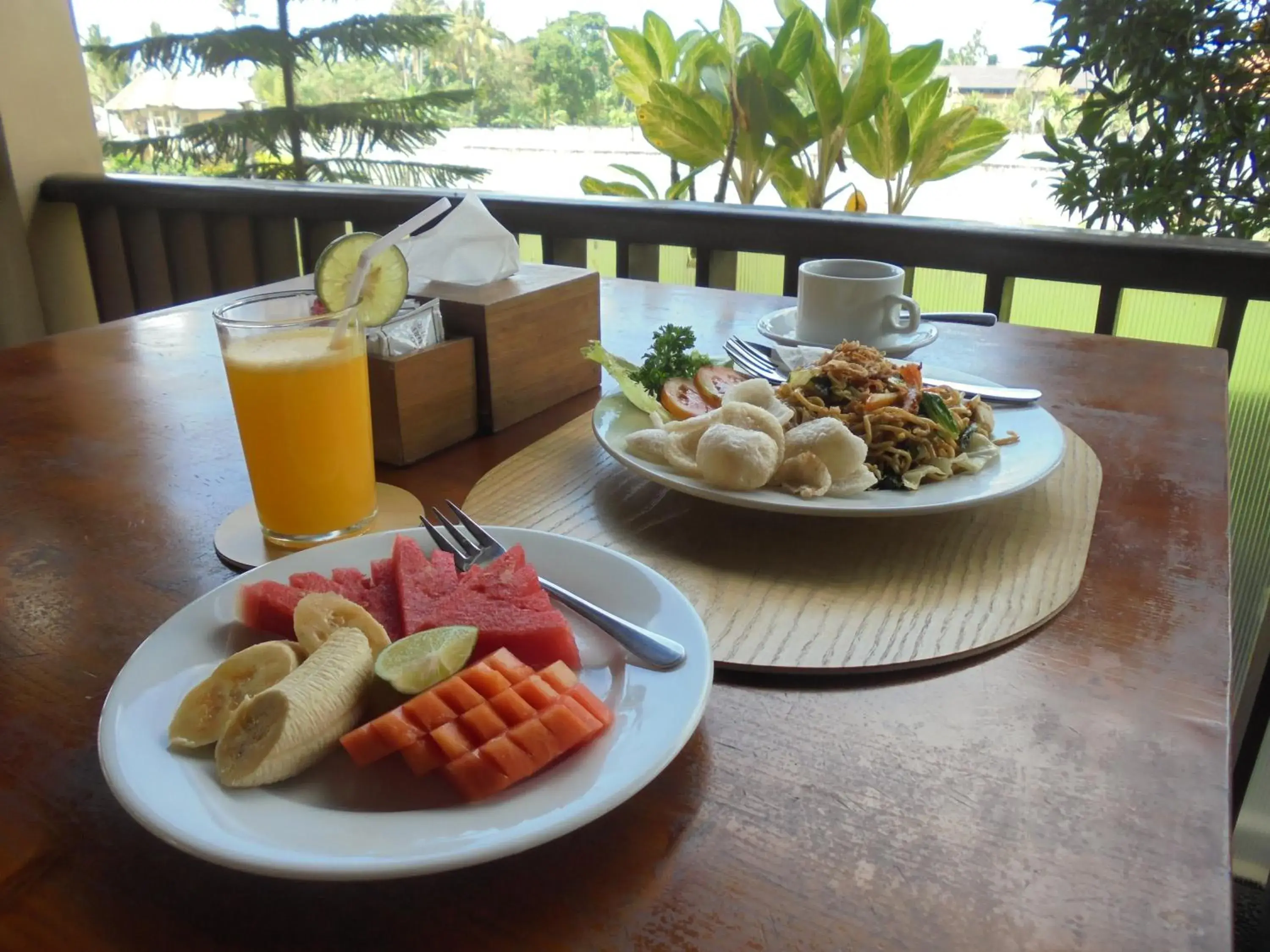 Continental breakfast in Biyukukung Suite & Spa Continental breakfast in Biyukukung Suite & Spa
